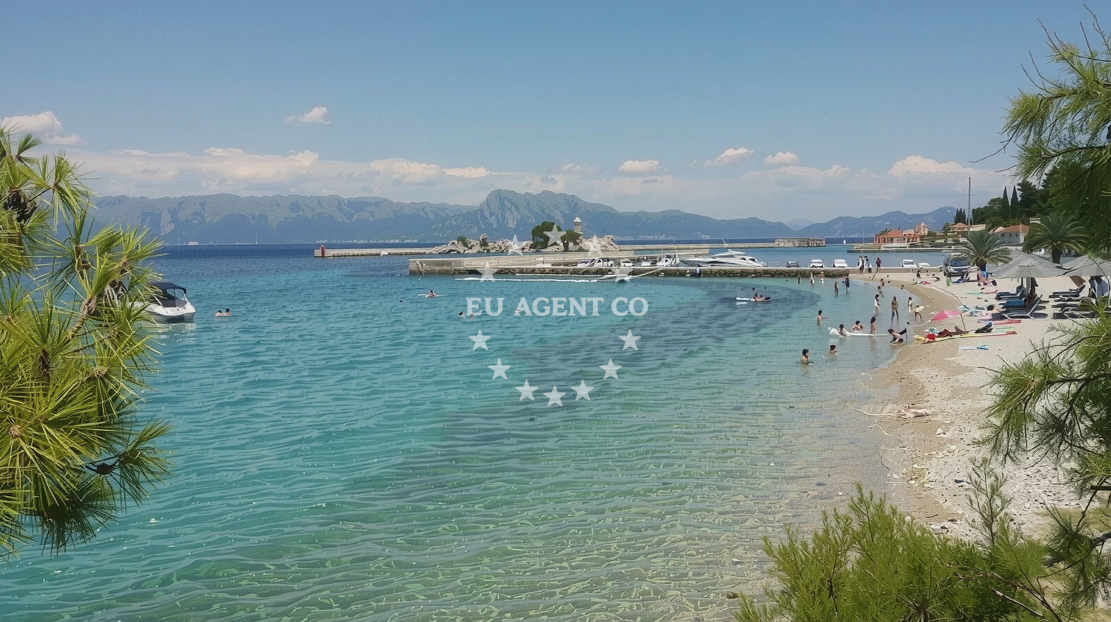 Beach facilities and surroundings at Pozora Beach in Dinka Fabrisa 18 A, Trpanj