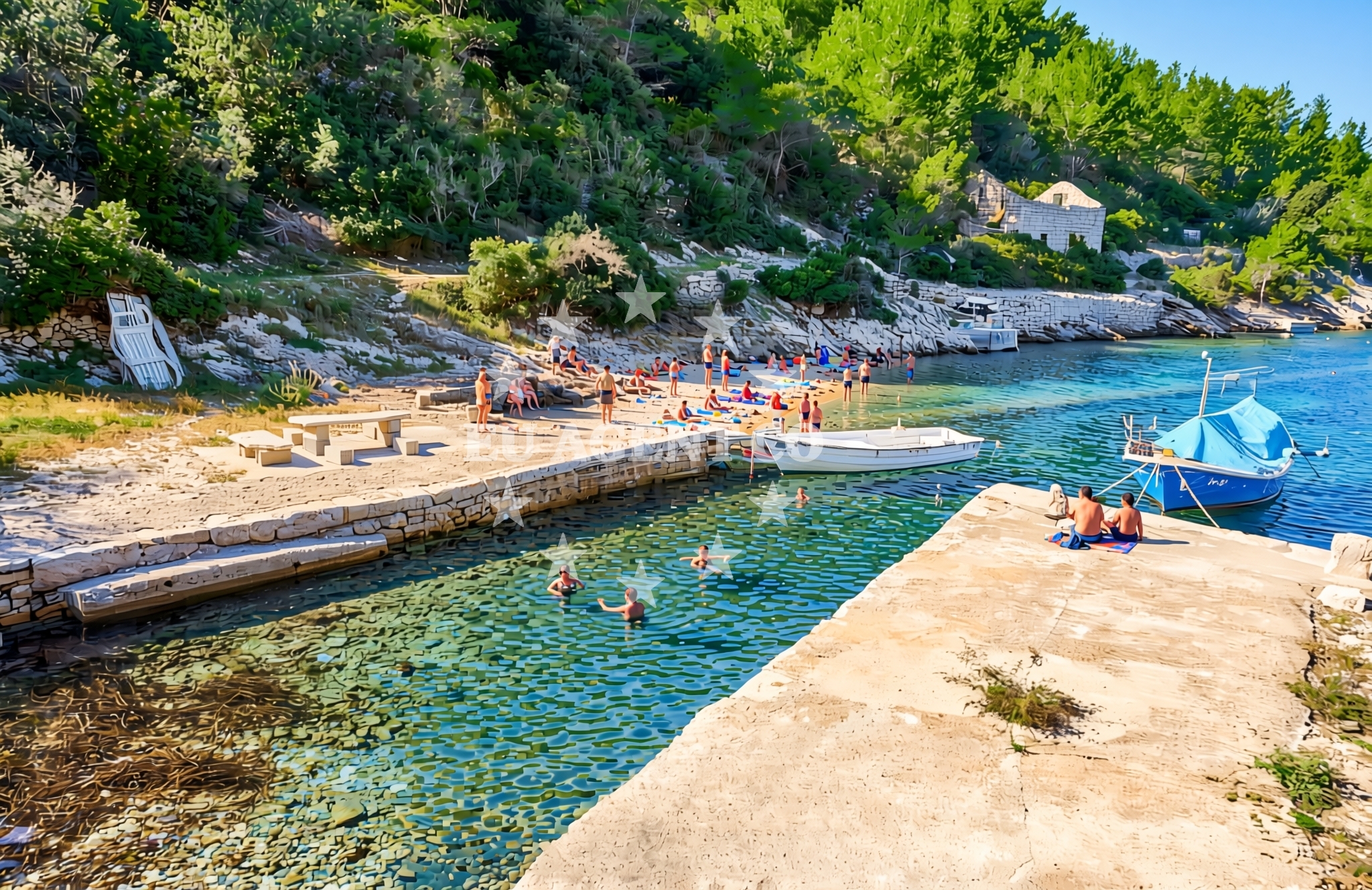 Overview of Prapatna, Vela Luka (Korčula) Beach in Prapatna