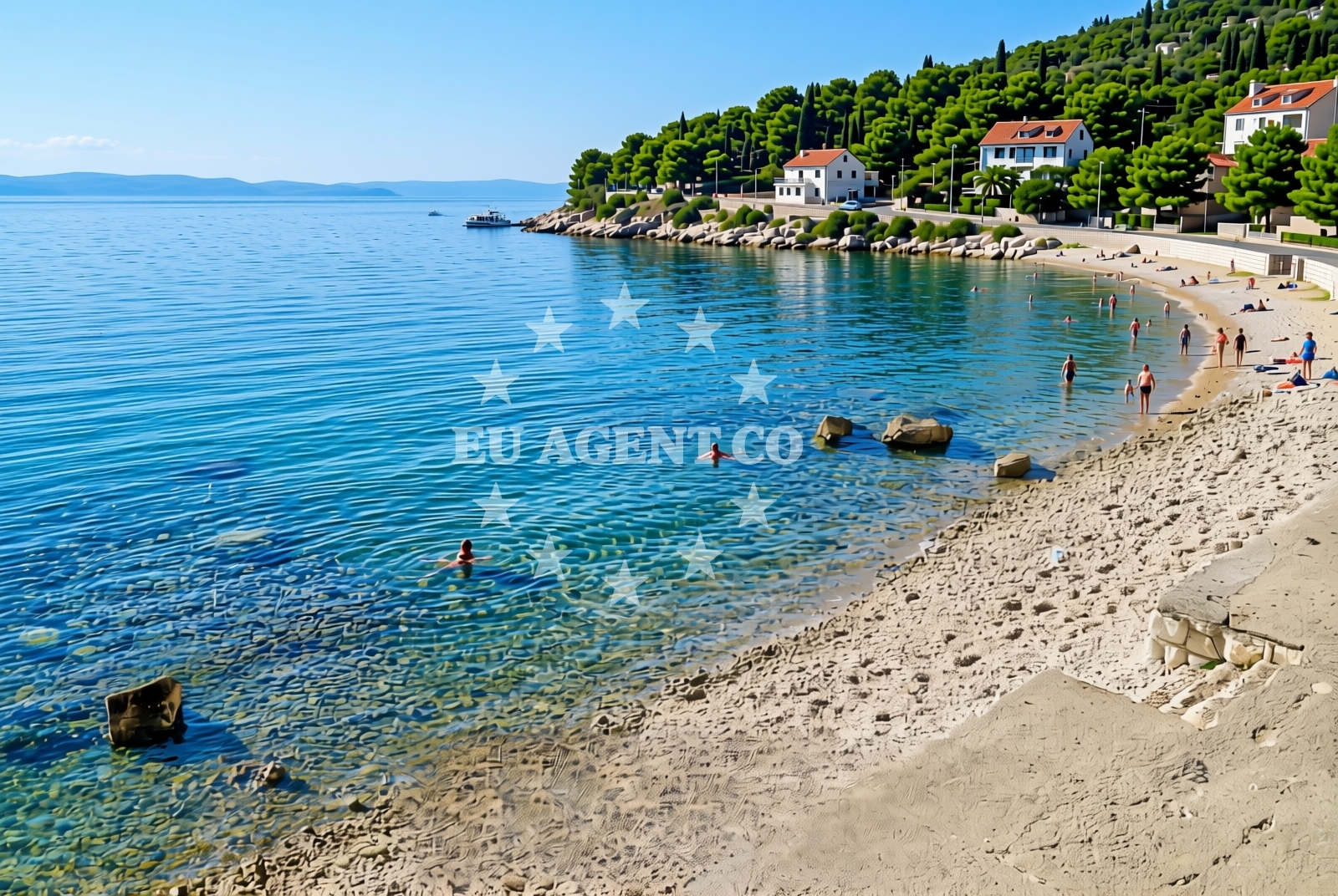 Beach facilities and surroundings at Praputnjak: beaches and coves in Praputnjak