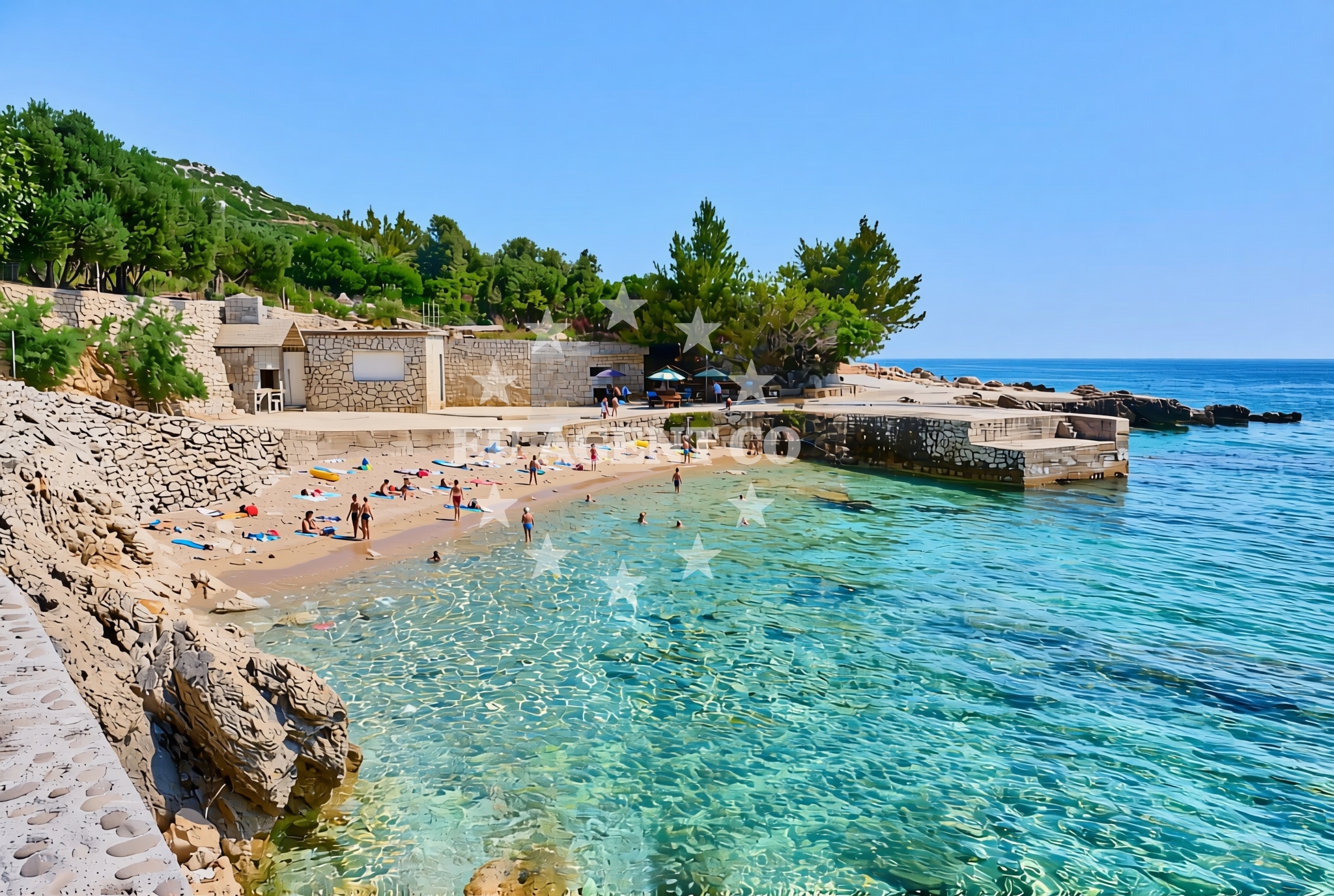 Overview of Pratnjice sjever, Donja Banda Beach in Pratnjice sjever