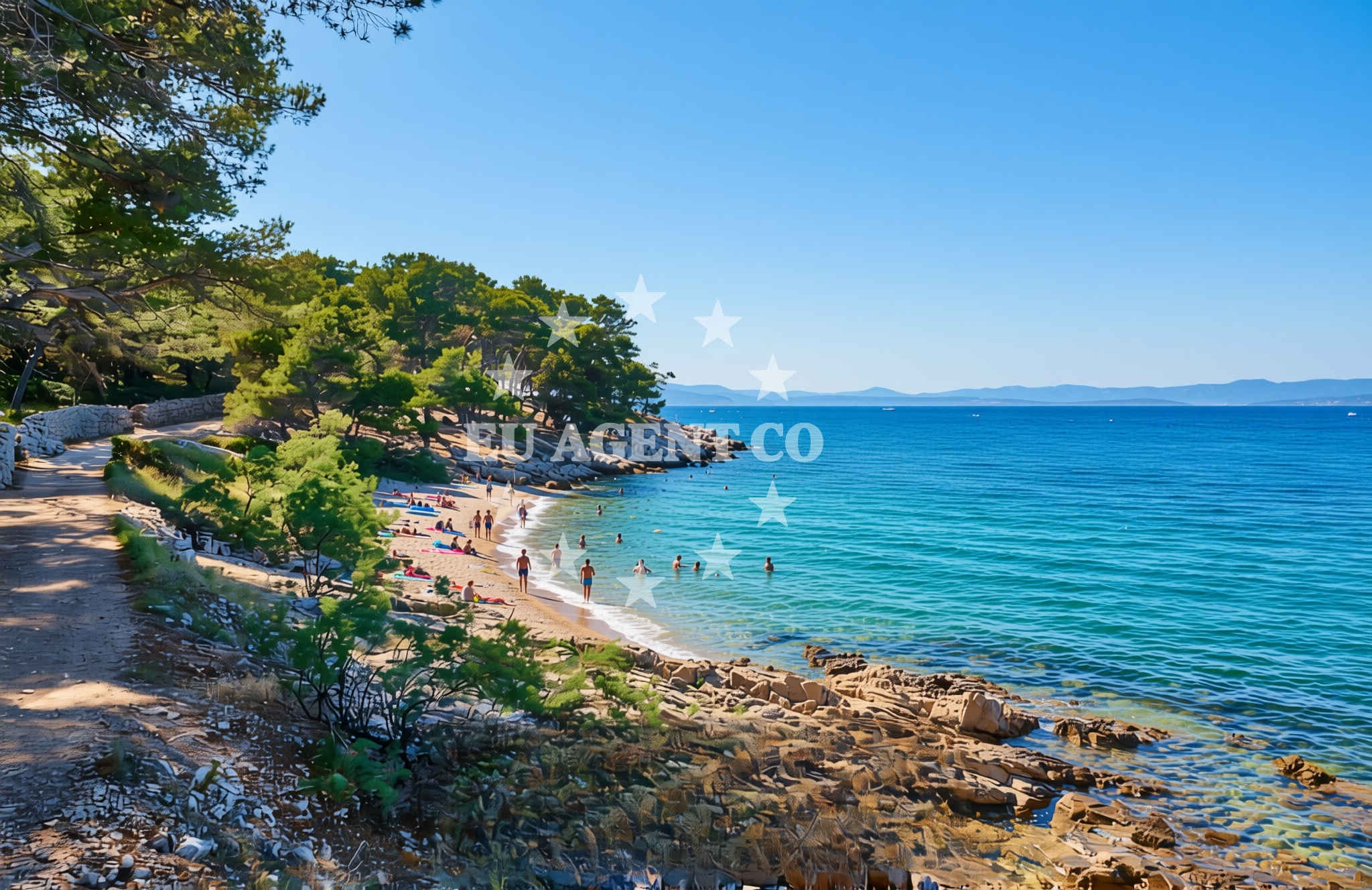 Overview of Prbule zapad (FKK), Sutivan (Brač) Beach in Prbule zapad (FKK)
