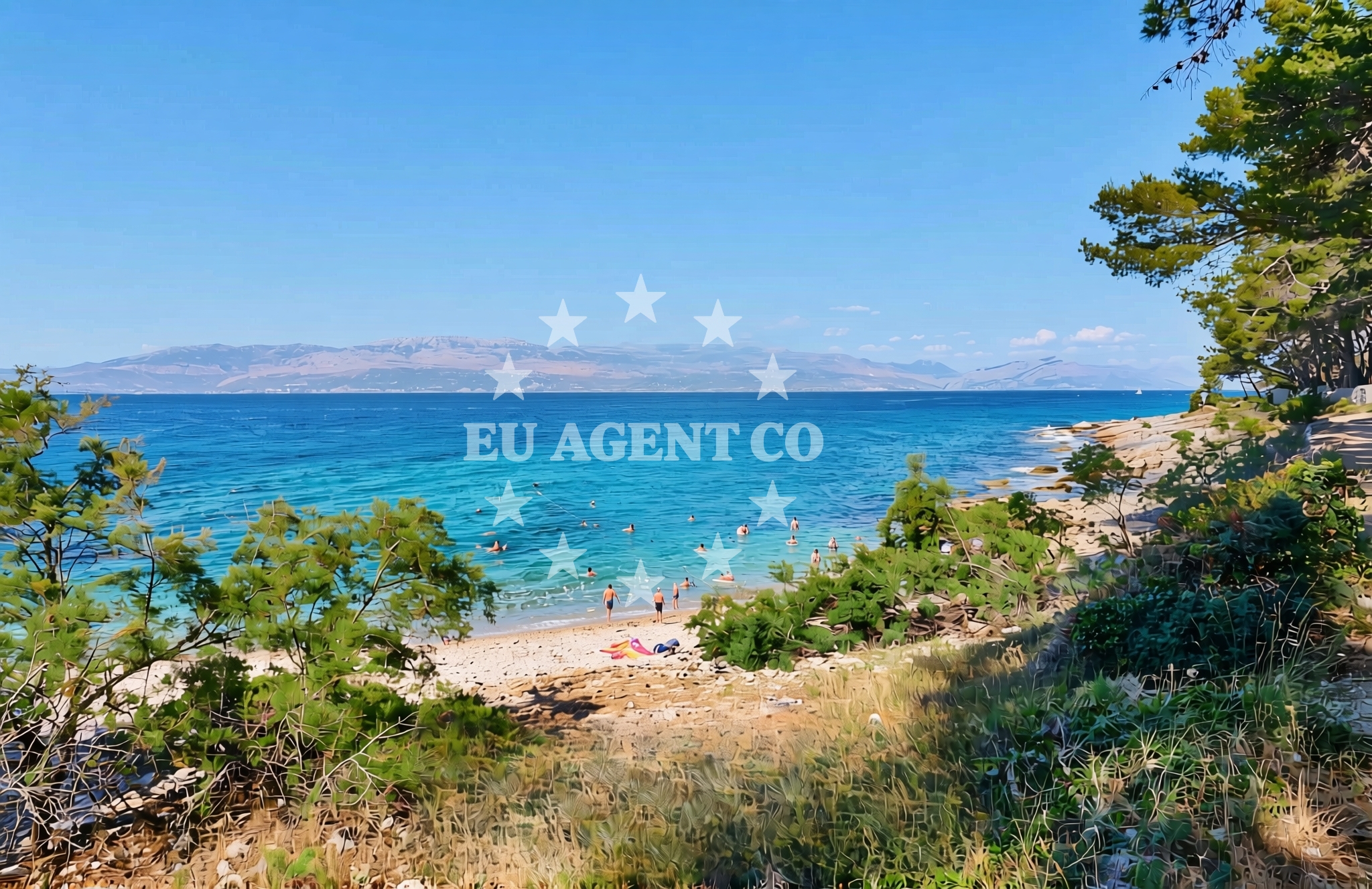Shoreline and swimming area at Prbule zapad (FKK), Sutivan (Brač) Beach in Prbule zapad (FKK)