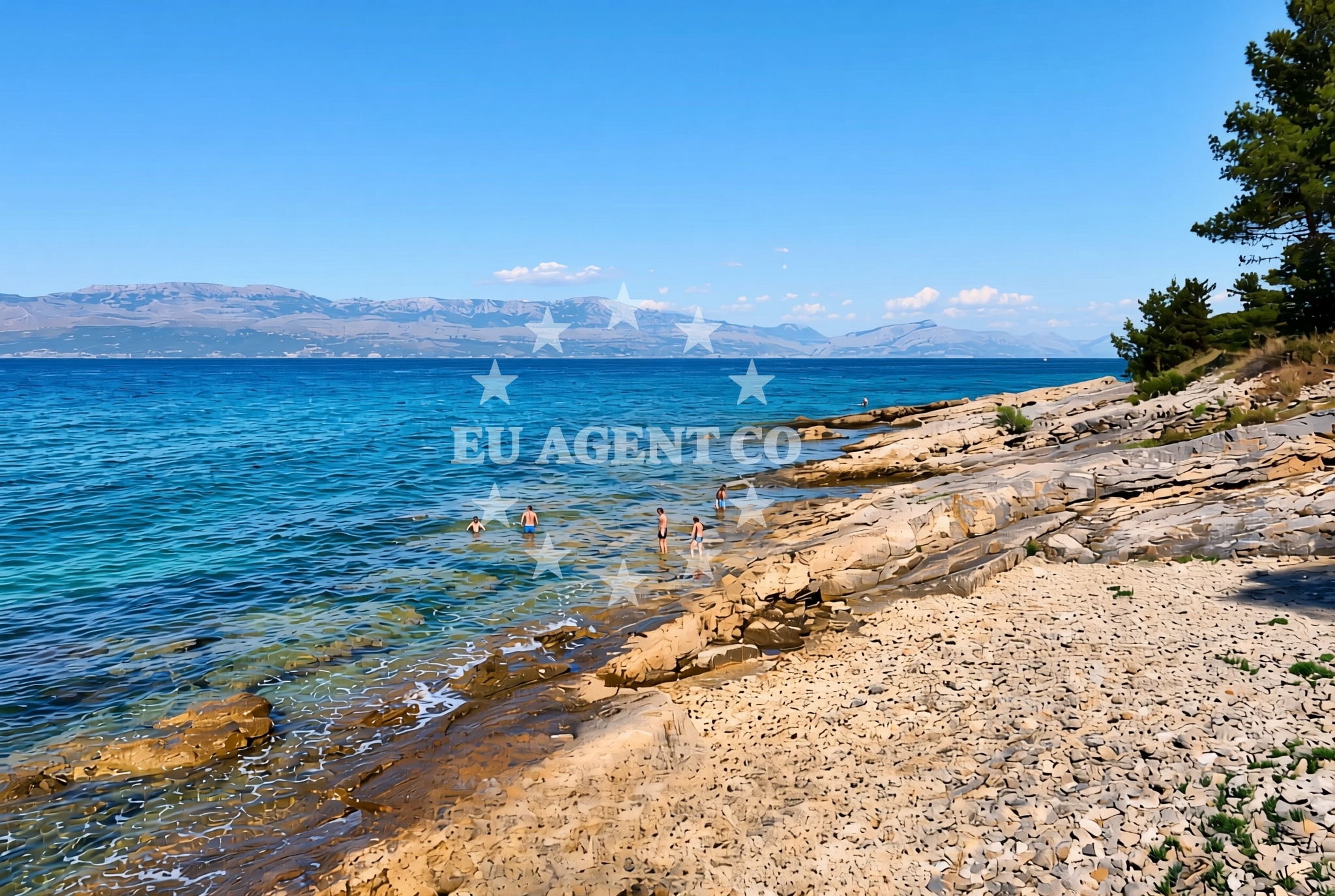 Beach facilities and surroundings at Prbule zapad (FKK), Sutivan (Brač) Beach in Prbule zapad (FKK)