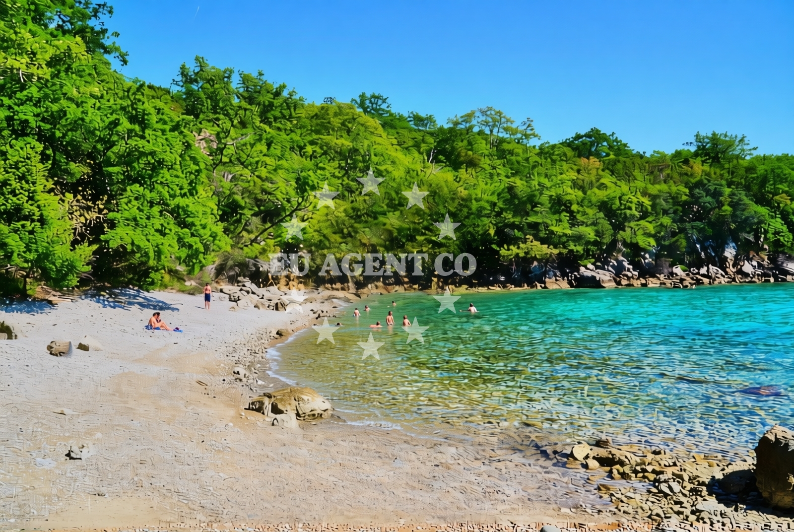 Shoreline and swimming area at Predošćica (Cres): beaches and coves in Predošćica (Cres)