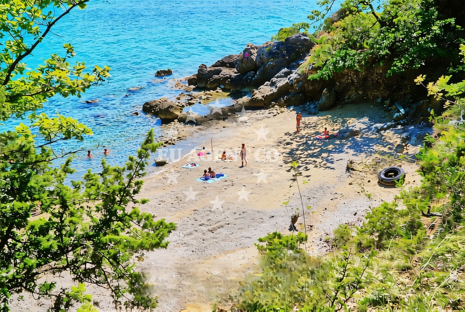 Sea and coastal view of Predošćica (Cres): beaches and coves in Predošćica (Cres)