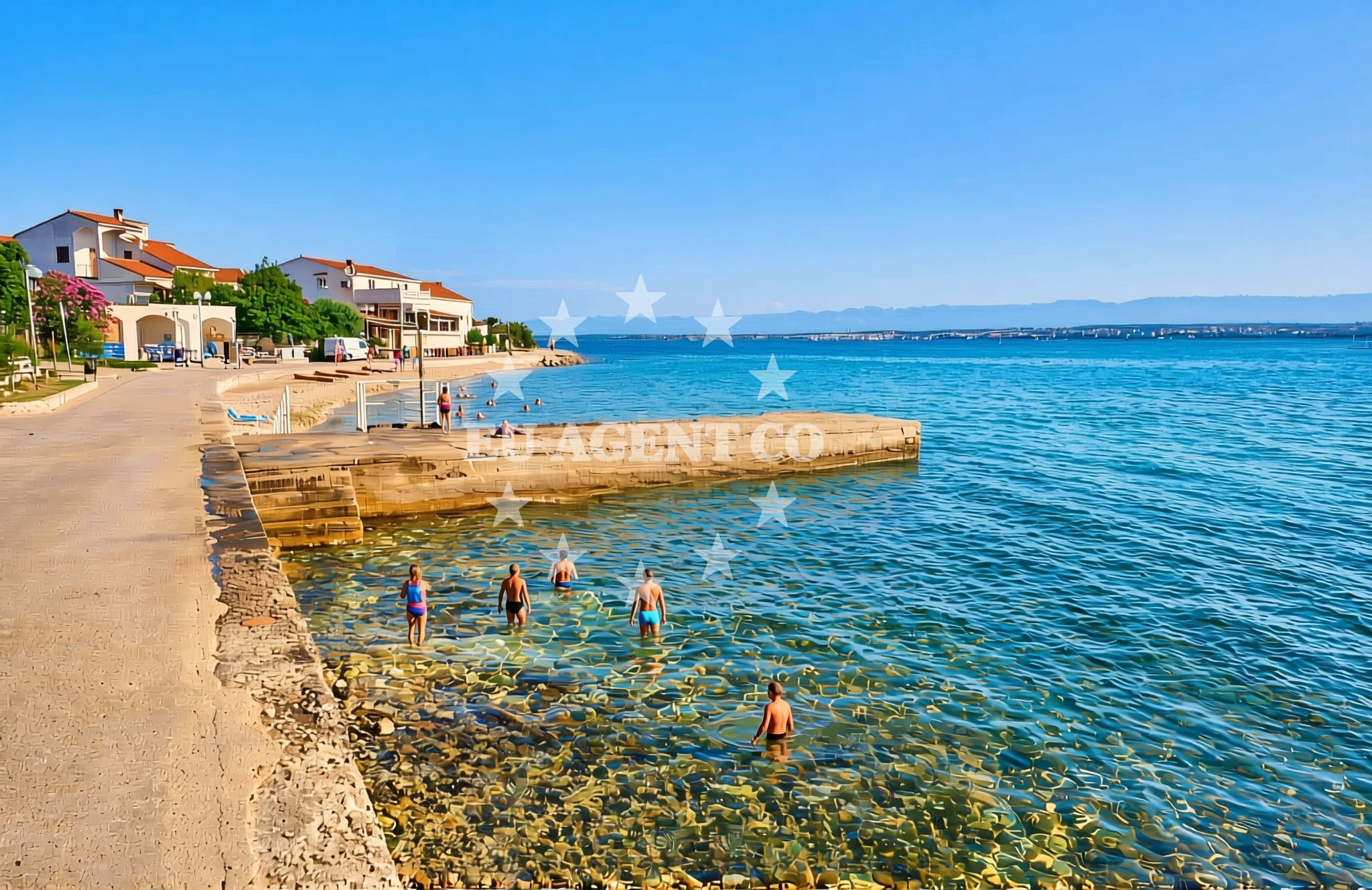 Beach facilities and surroundings at Preko (Ugljan): beaches and coves (8) in Preko (Ugljan)