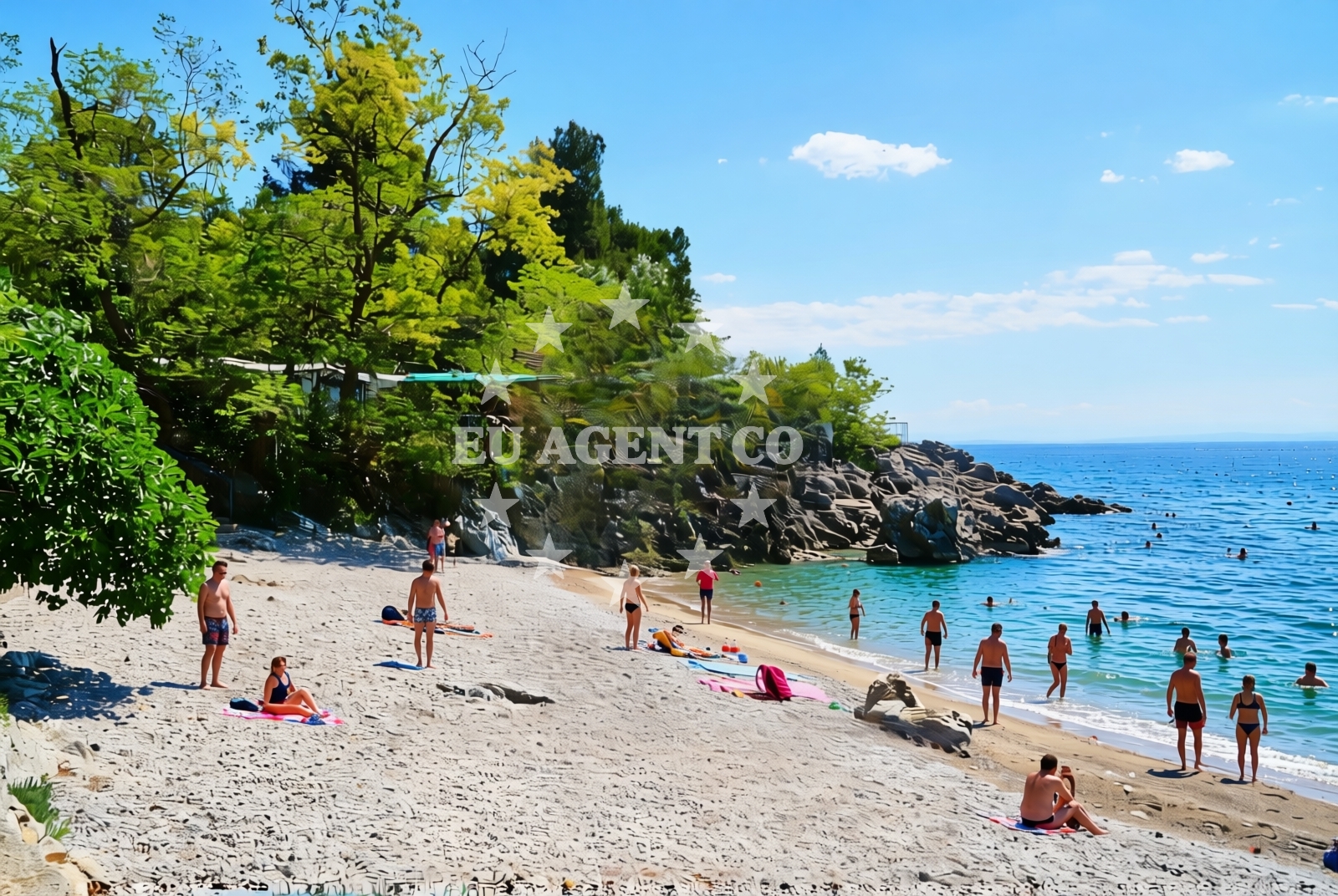 Overview of Preluk jug, Rijeka Beach in Preluk jug