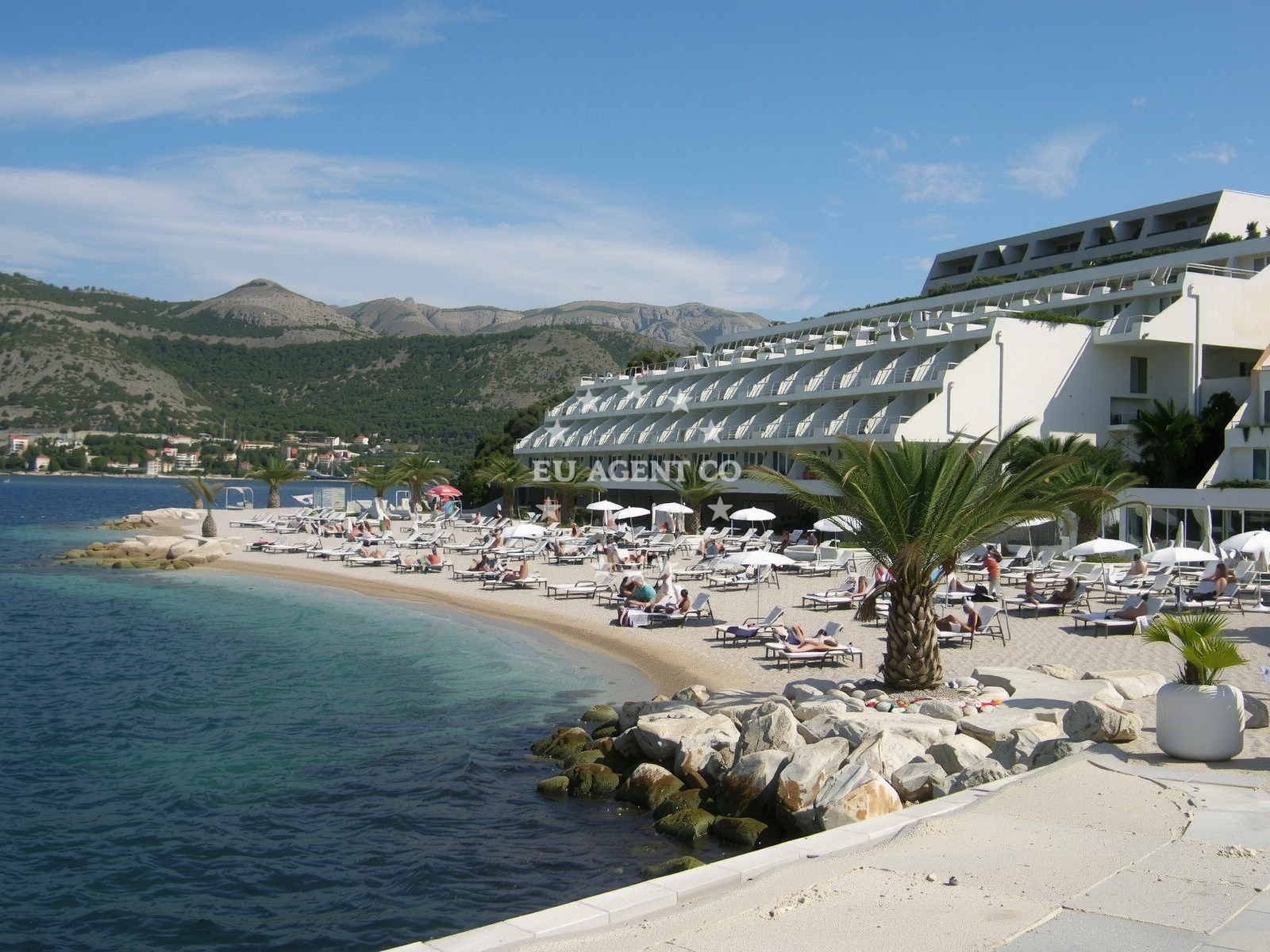 Overview of President beach in Mali Stradun - Babin kuk, Dubrovnik