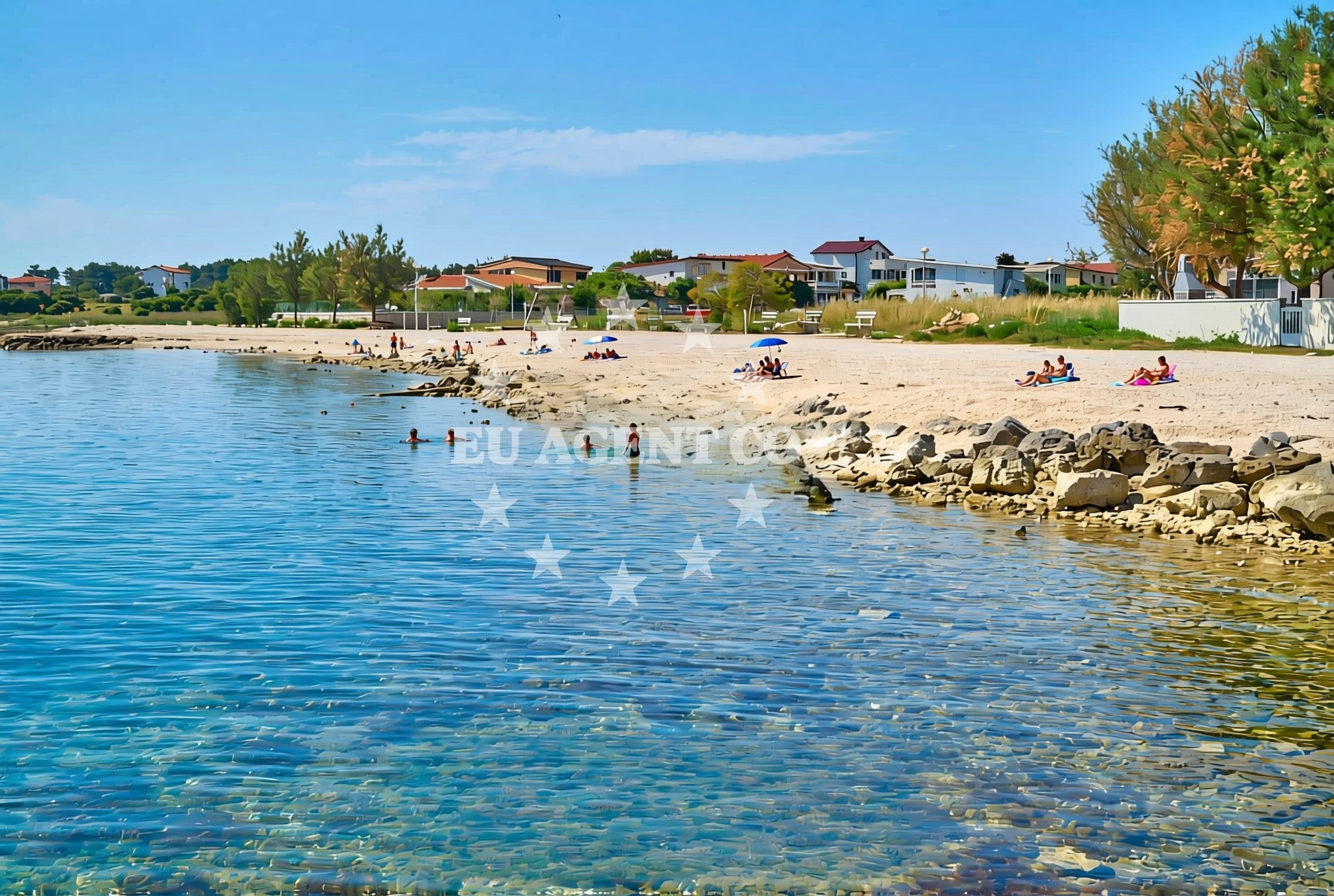 Overview of Prezida gornja, Vir (Vir) Beach in Prezida gornja