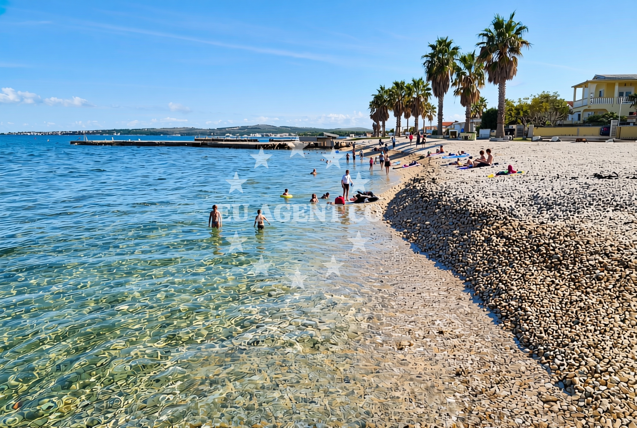 Overview of Prezide, Vir (Vir) Beach in Prezide