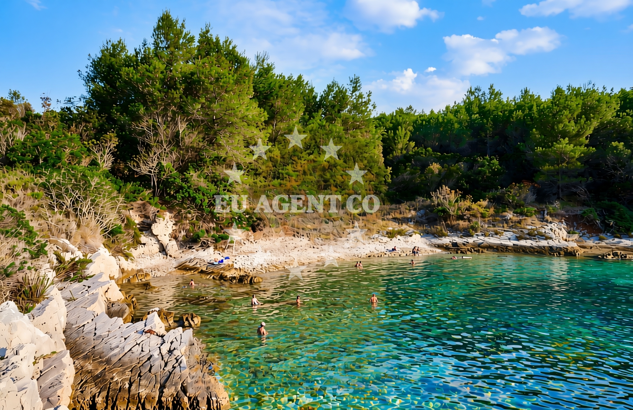 Overview of Pribinja sjever, Hvar (Hvar) Beach in Pribinja sjever