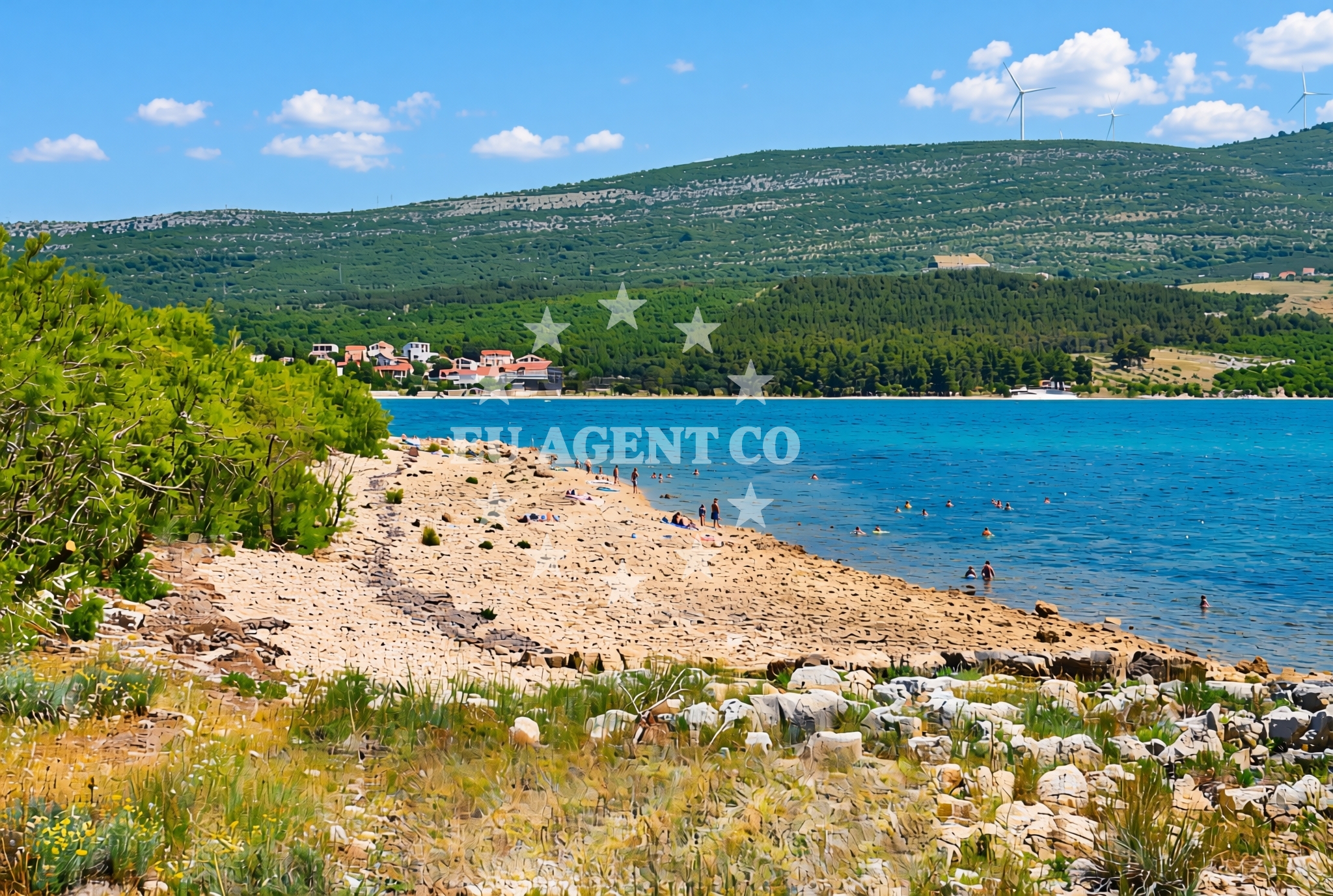 Shoreline and swimming area at Pridraga: beaches and coves (14) in Pridraga