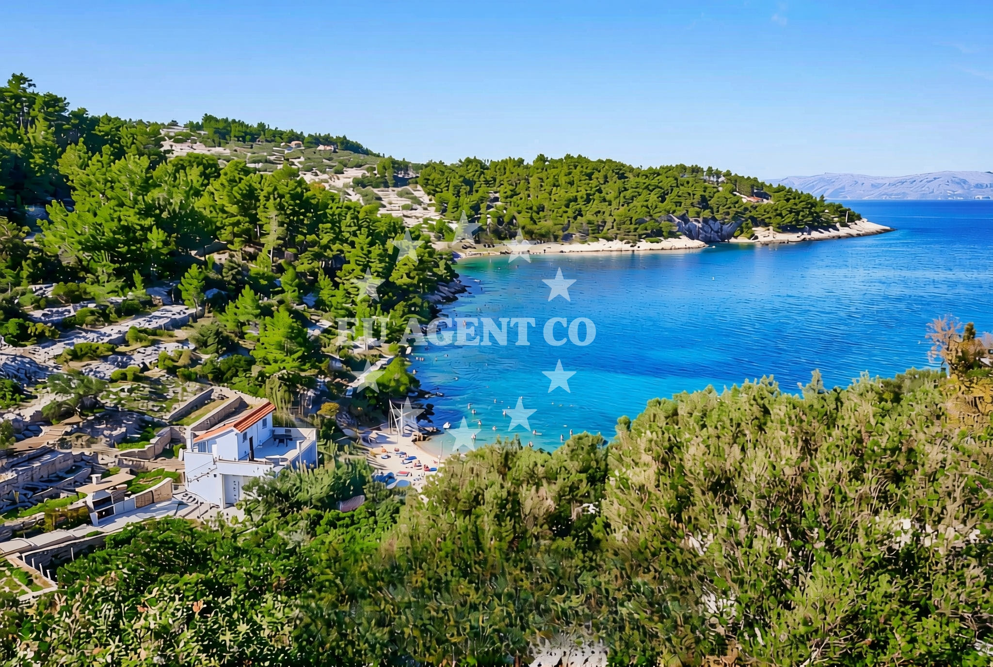 Shoreline and swimming area at Prihonja istok, Vela Luka (Korčula) Beach in Prihonja istok