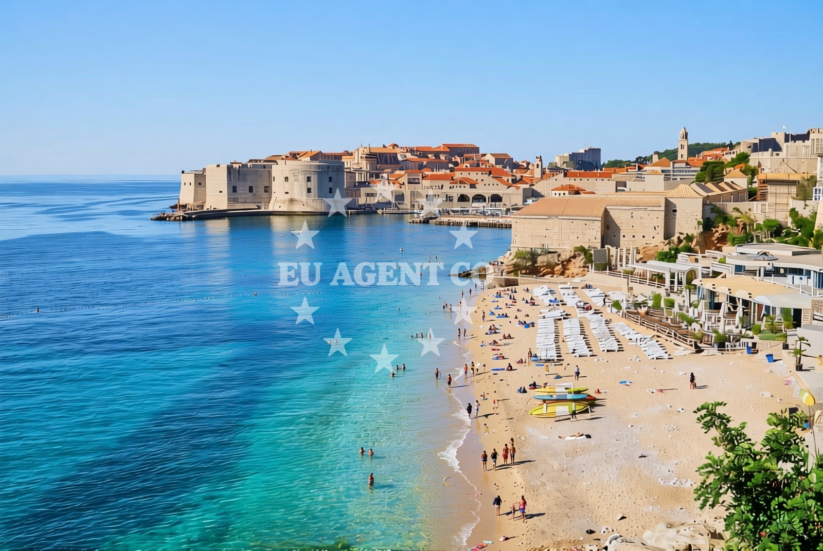 Overview of Prijevor: beaches and coves in Prijevor