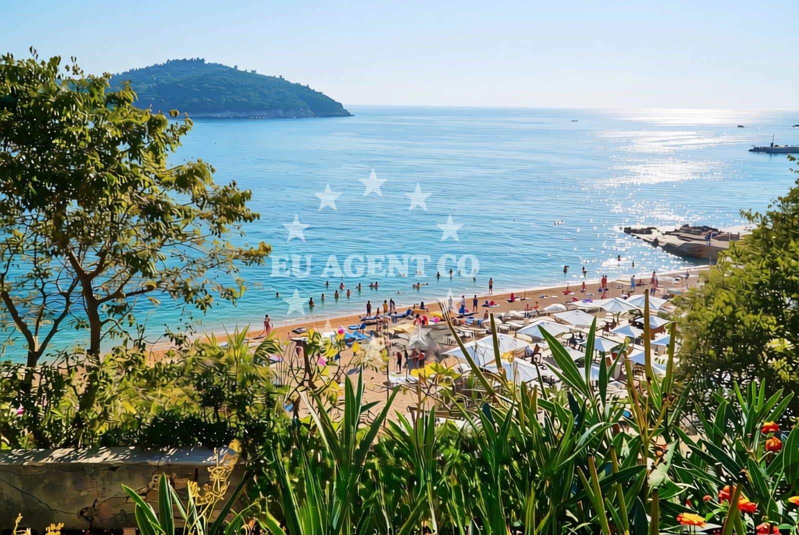 Sea and coastal view of Prijevor: beaches and coves in Prijevor