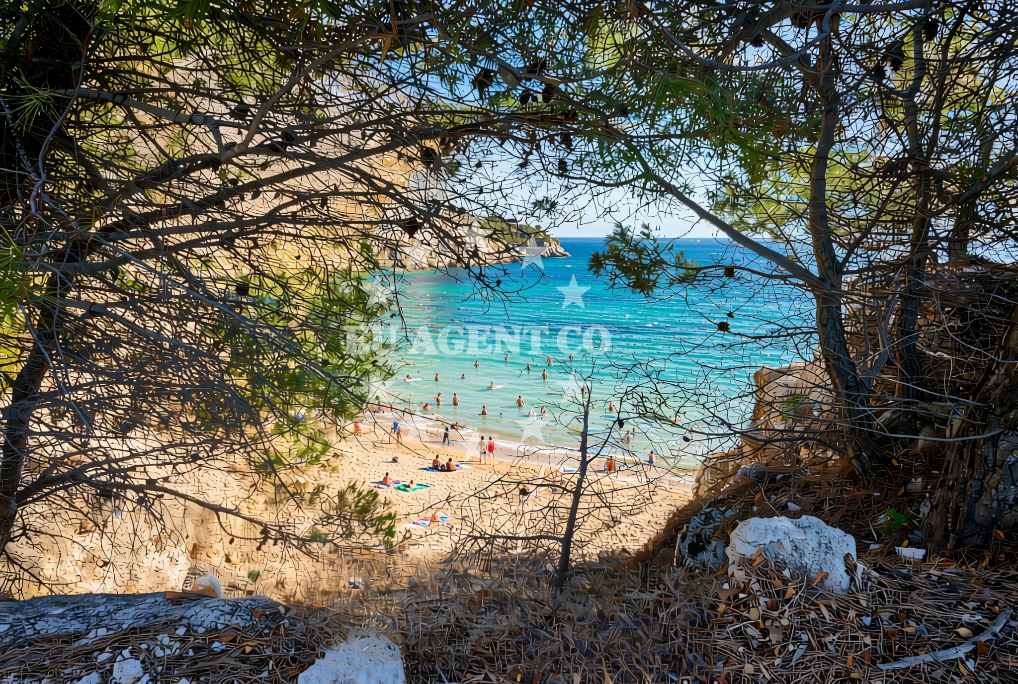 Beach facilities and surroundings at Priježba, Broce Beach in Priježba