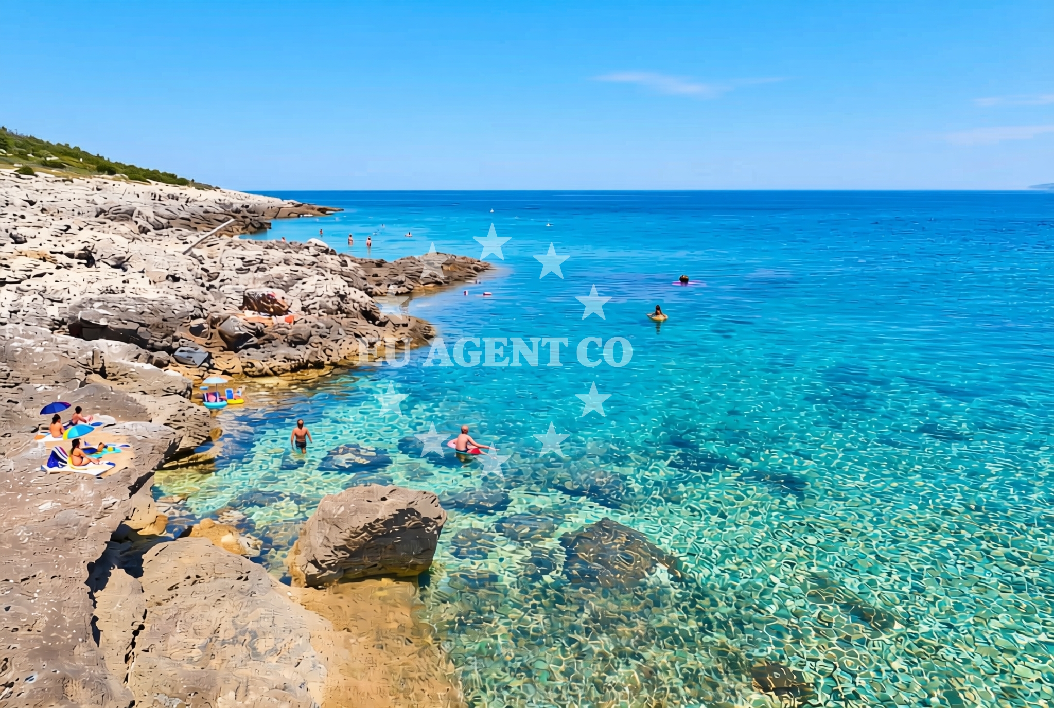 Overview of Prišliga, Ilovik (Mali Lošinj) (Ilovik) Beach in Prišliga