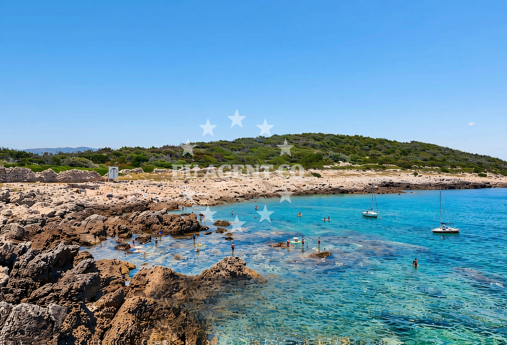 Shoreline and swimming area at Prišliga, Ilovik (Mali Lošinj) (Ilovik) Beach in Prišliga