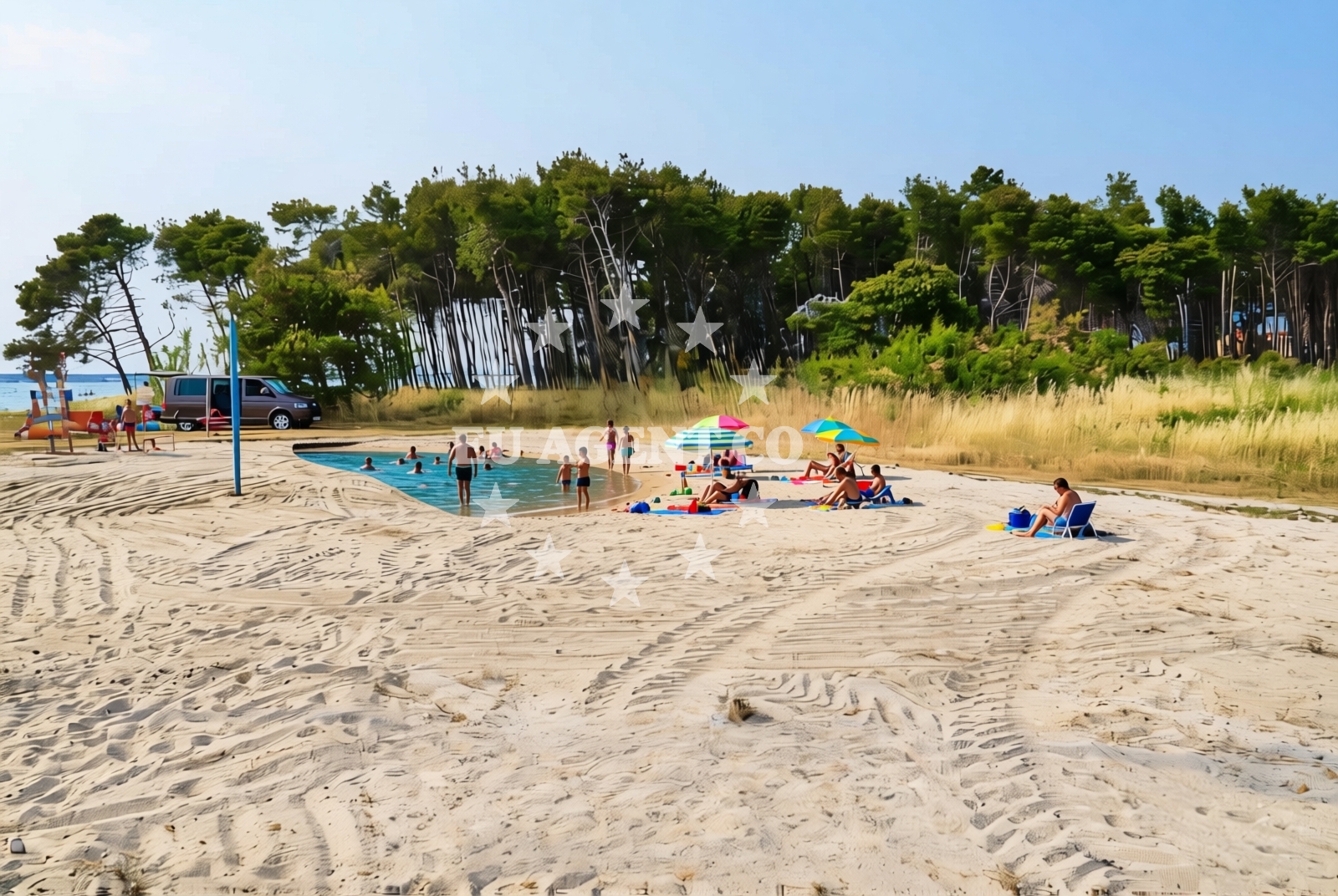 Sea and coastal view of Privlaka (Zadarska županija): beaches and coves (13) in Privlaka (Zadarska županija)
