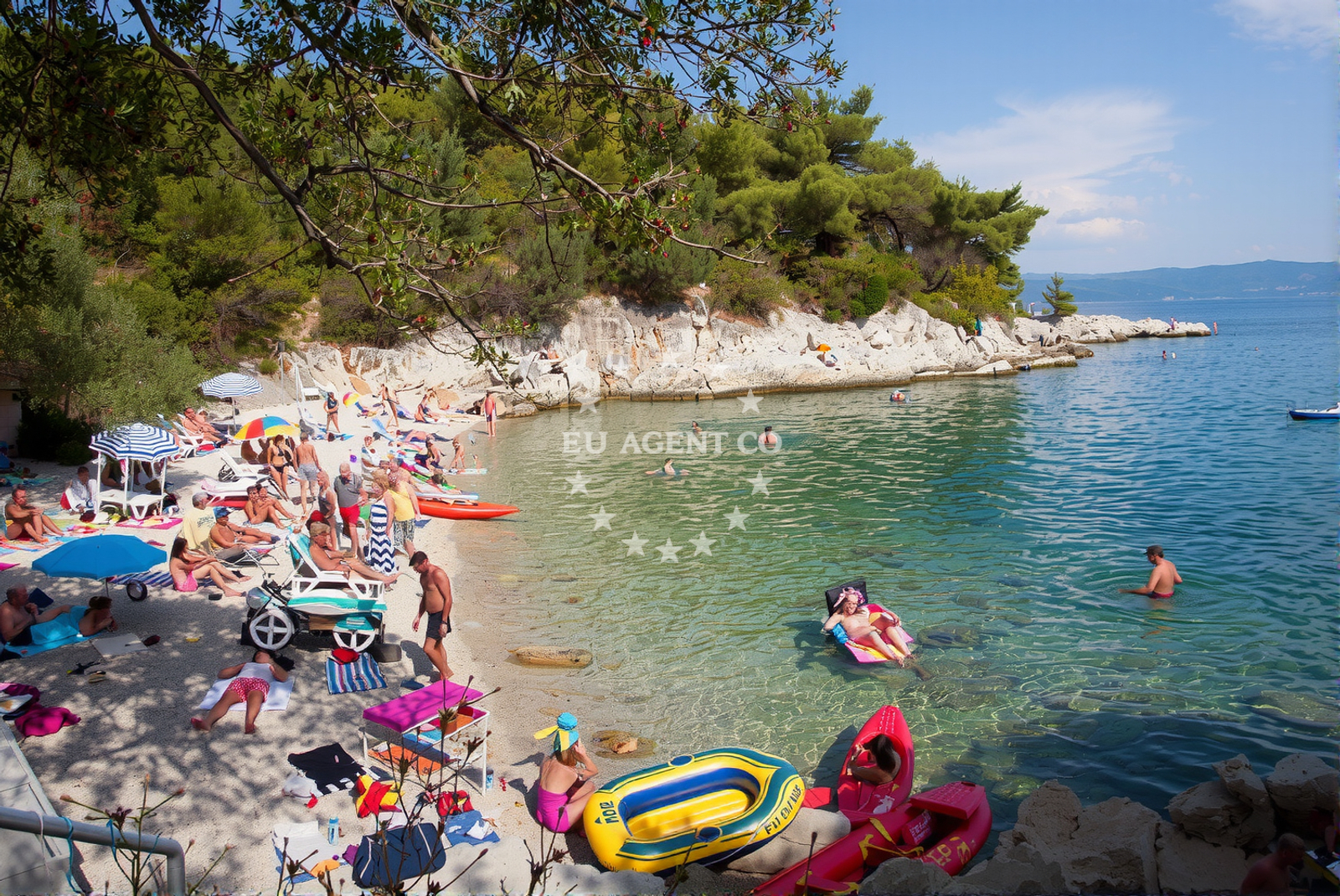 Additional view of Prizinja beach in Girandella 7, Rabac