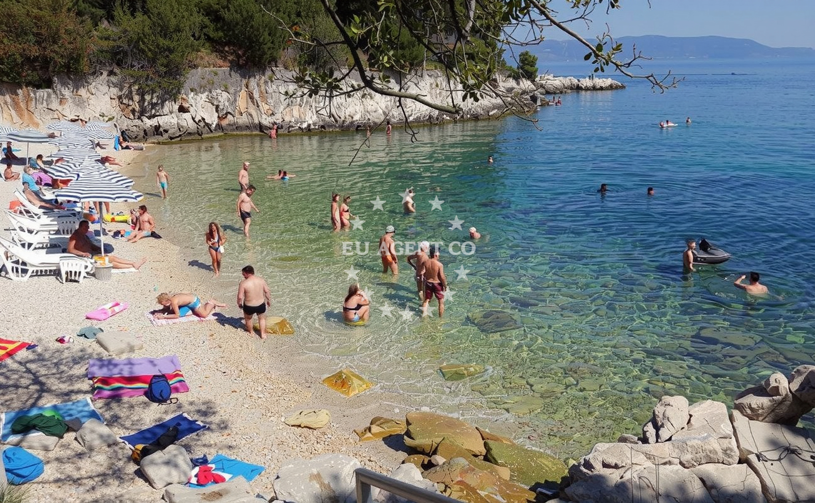 Additional view of Prizinja beach in Girandella 7, Rabac