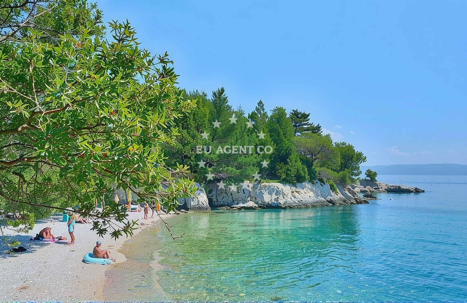 Additional view of Prizinja beach in Girandella 7, Rabac