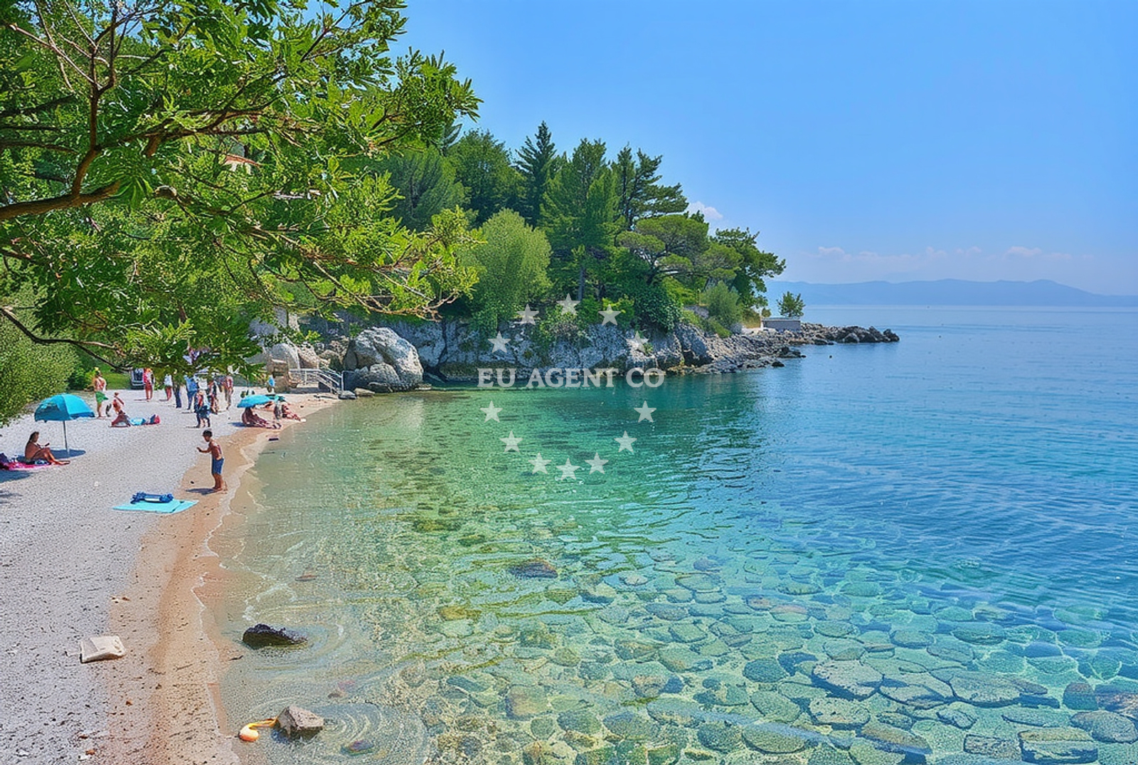 Additional view of Prizinja beach in Girandella 7, Rabac