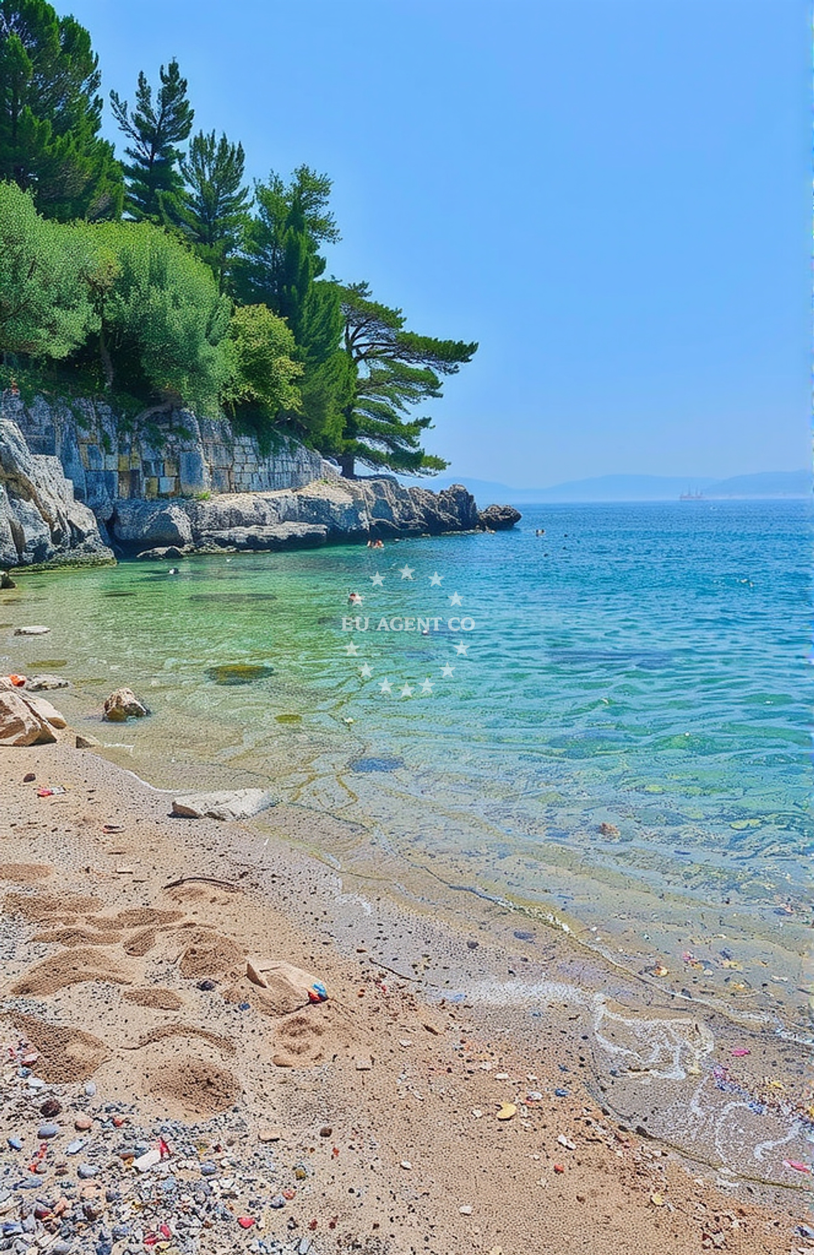 Additional view of Prizinja beach in Girandella 7, Rabac