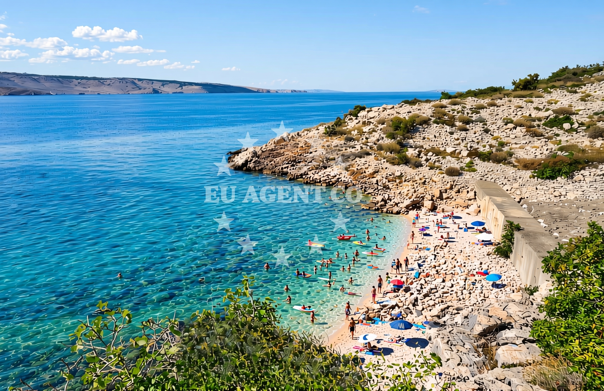 Sea and coastal view of Prizna: beaches and coves (3) in Prizna