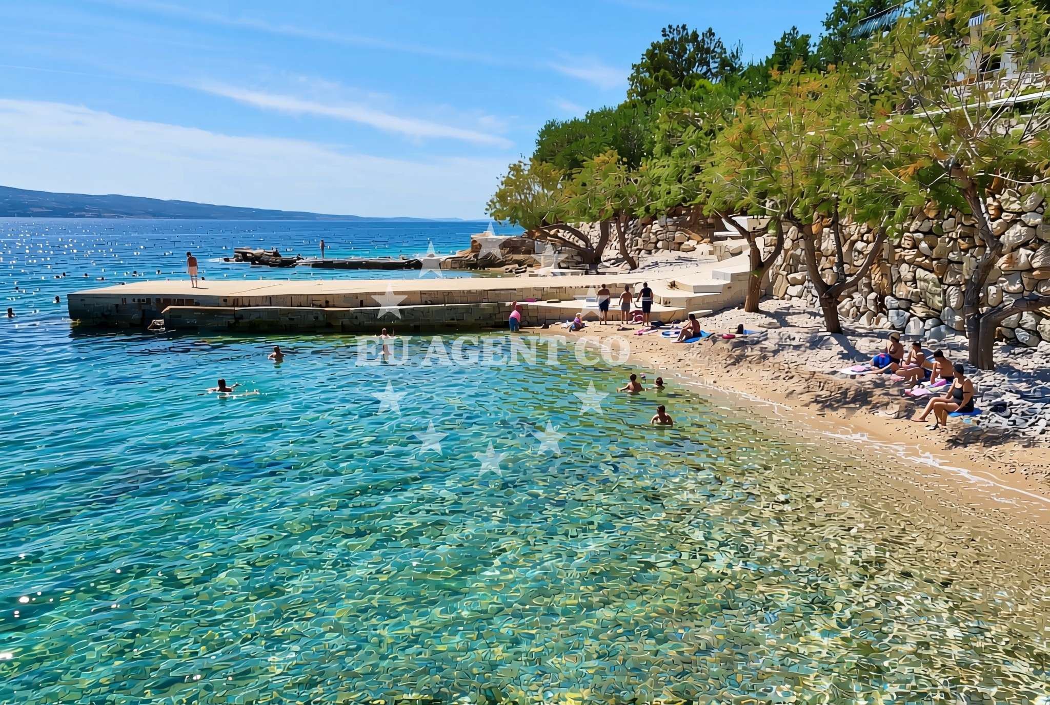 Additional view of Prkanj, Stanići (Omiš) Beach in Prkanj