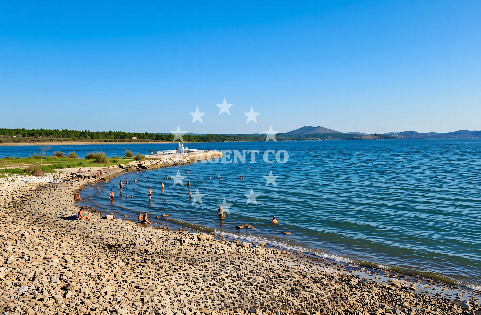 Overview of Prokljan, Sonković Beach in Prokljan