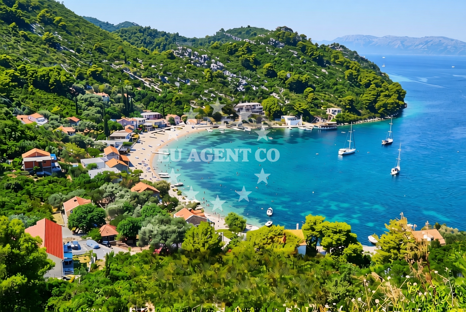 Sea and coastal view of Prožura (Mljet): beaches and coves in Prožura (Mljet)