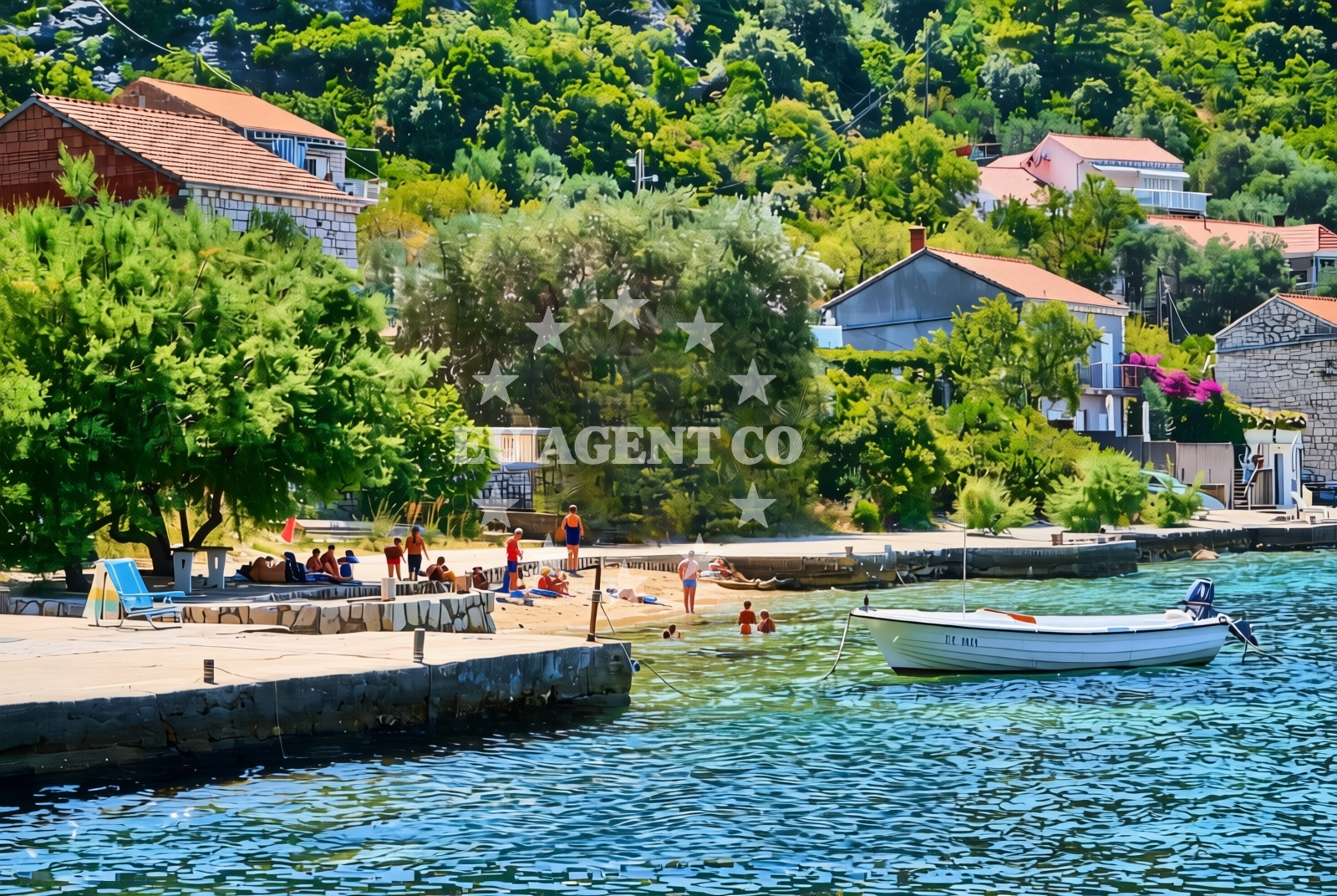 Shoreline and swimming area at Prožurska Luka (Mljet): beaches and coves (1) in Prožurska Luka (Mljet)
