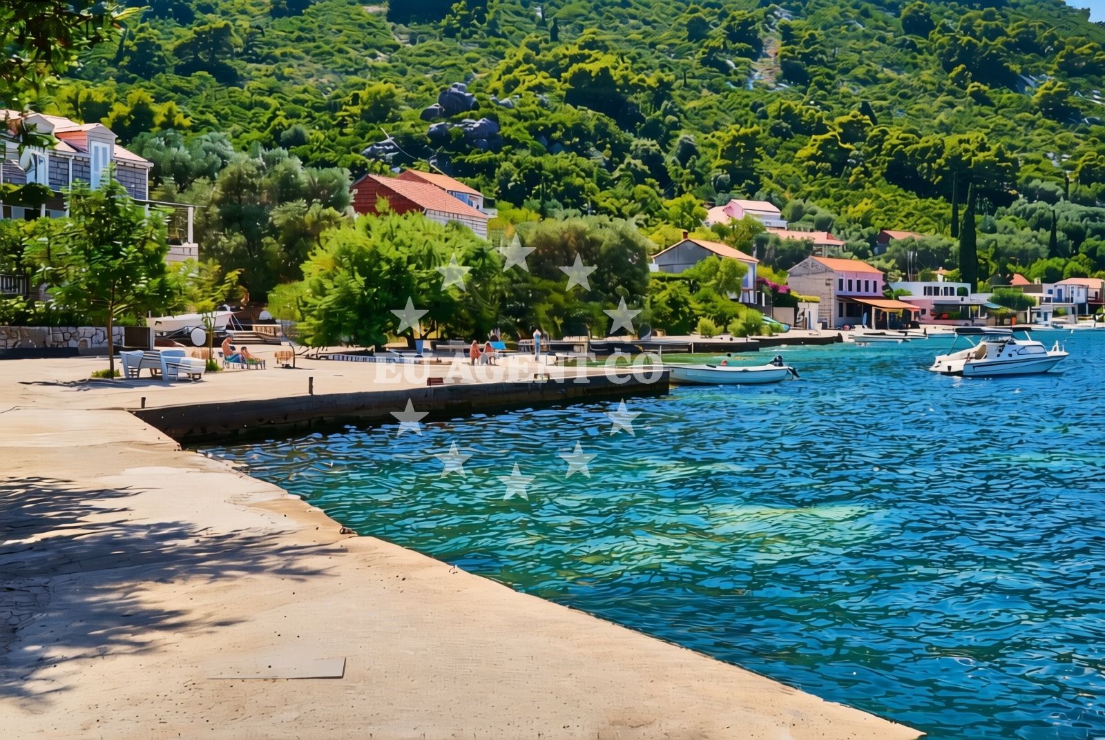 Beach facilities and surroundings at Prožurska Luka (Mljet): beaches and coves (1) in Prožurska Luka (Mljet)