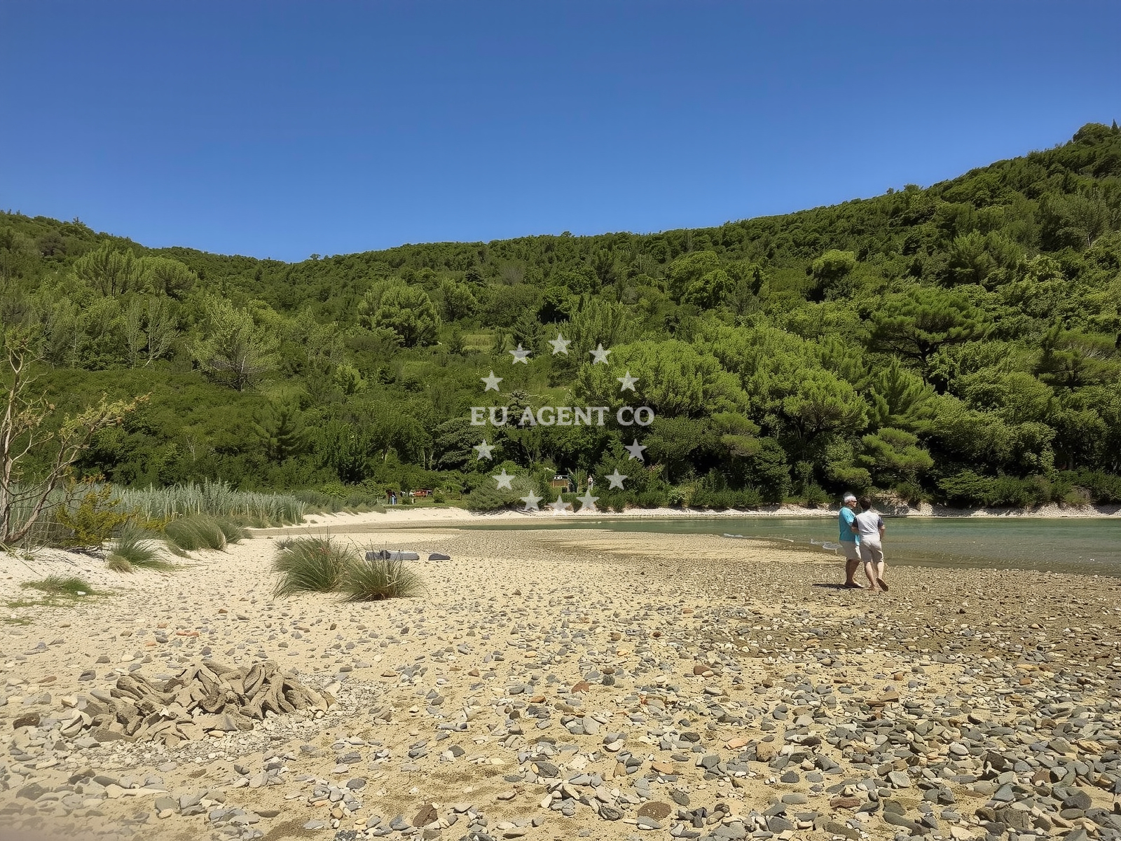 Sea and coastal view of Prtlog beach in Gondolići 20a, Labin