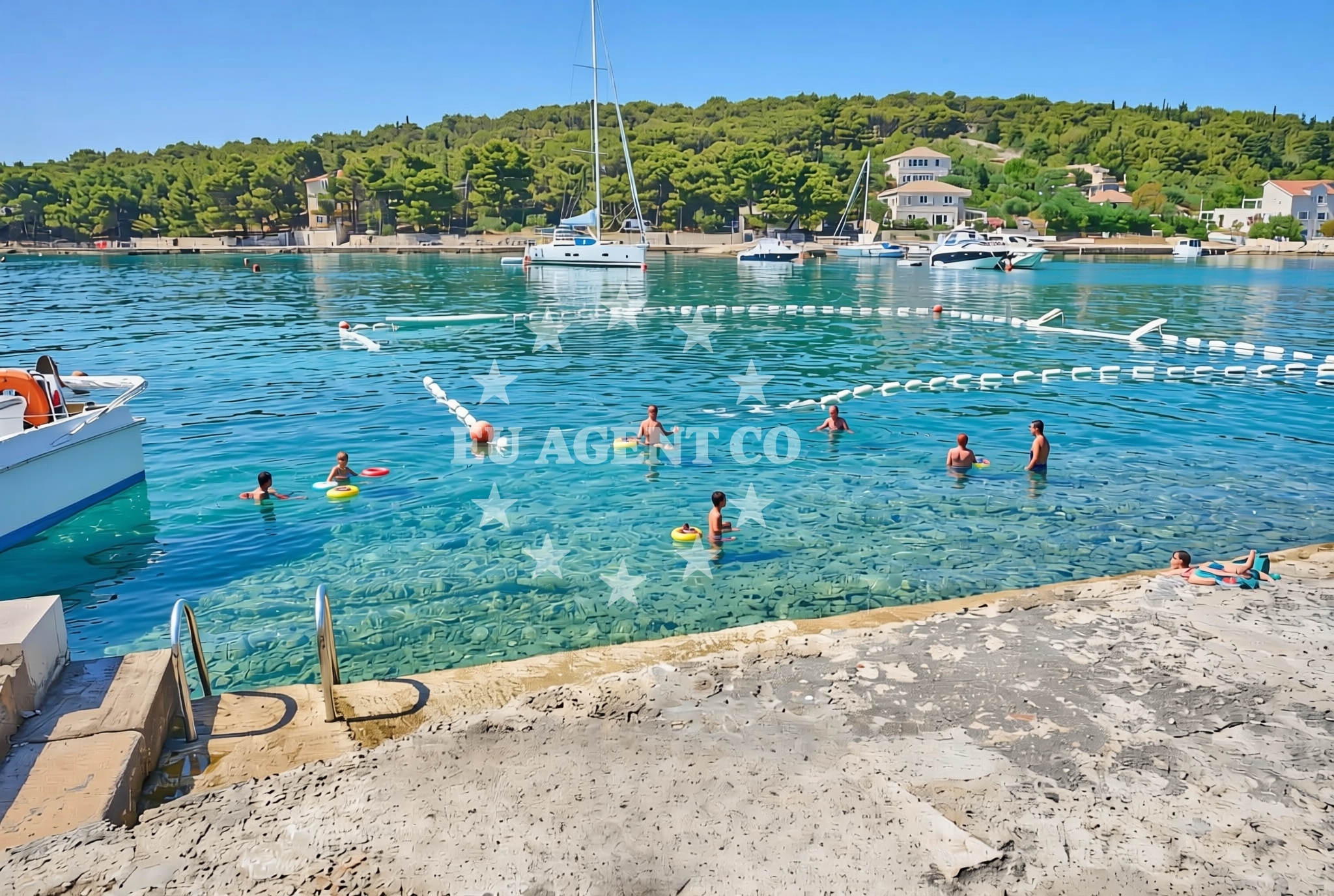 Sea and coastal view of Prvić Luka (Prvić): beaches and coves (5) in Prvić Luka (Prvić)