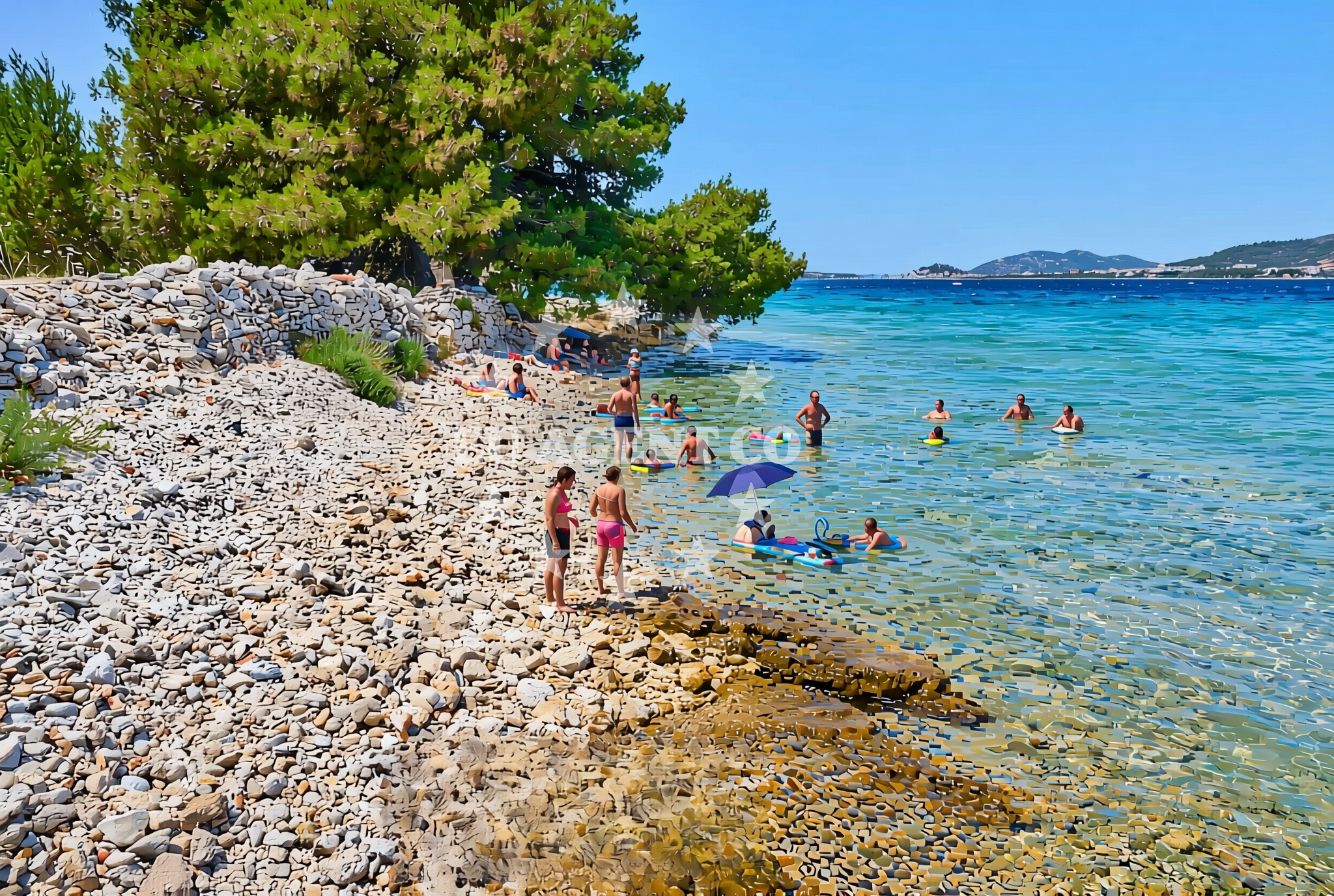 Overview of Prvić sjever, Prvić Šepurine (Prvić) Beach in Prvić sjever