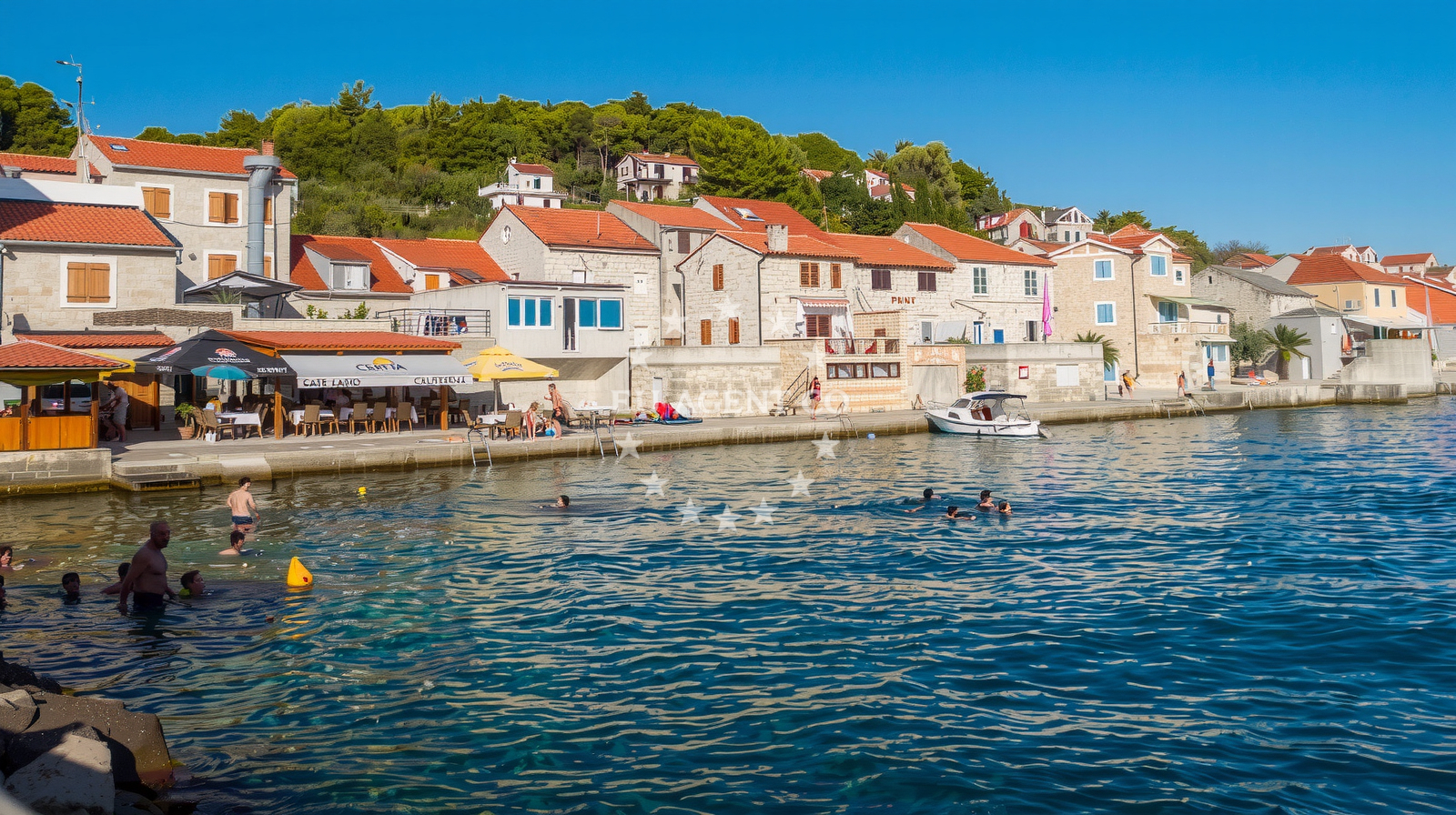 Sea and coastal view of Prvis Luka Beach in 22233 Prvić Luka, Ulica II 6, Prvić Luka