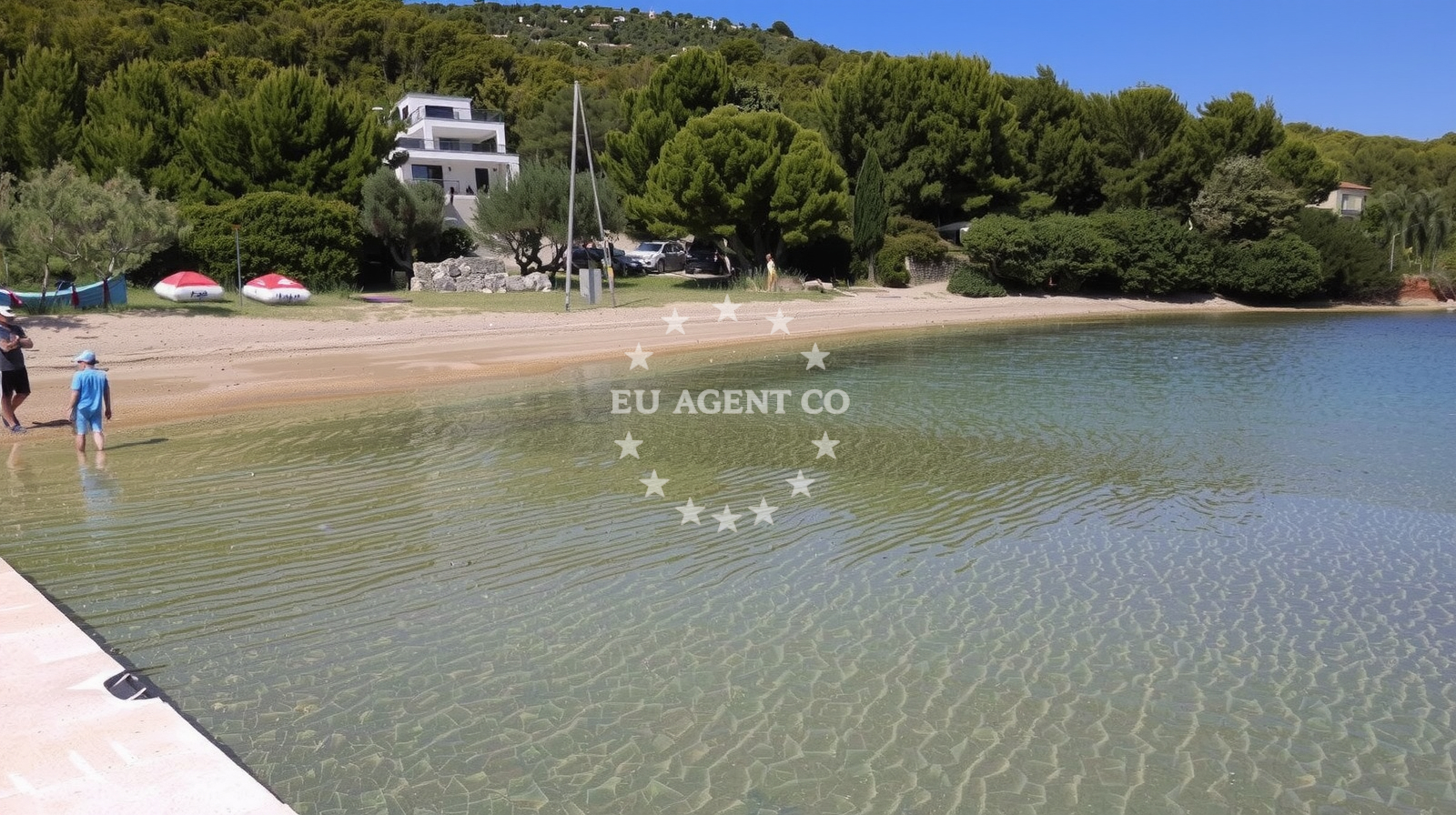 Shoreline and swimming area at Przina Beach in Dr. Frana Tuđmana 13, Pakoštane