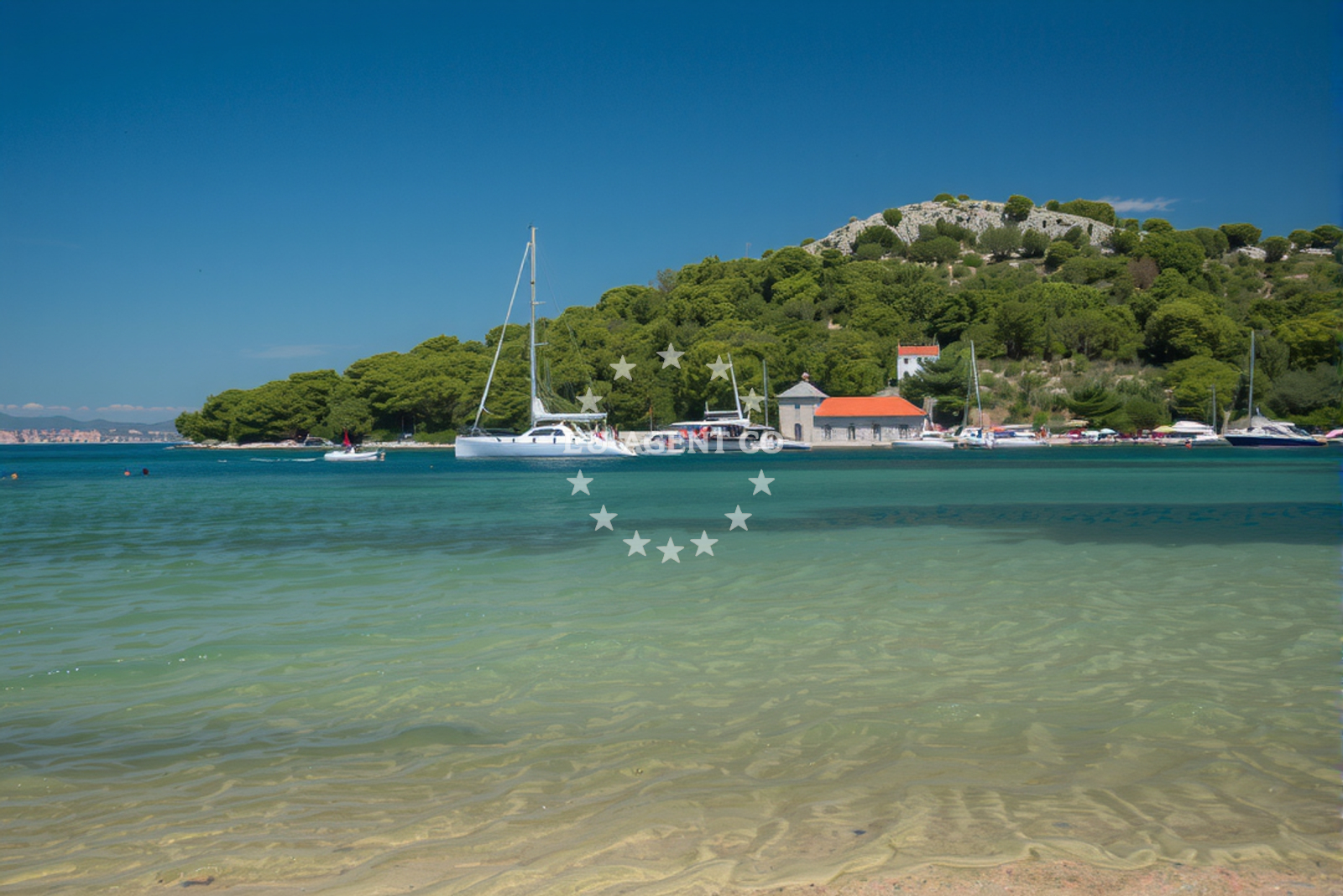 Sea and coastal view of Przina Beach in Dr. Frana Tuđmana 13, Pakoštane