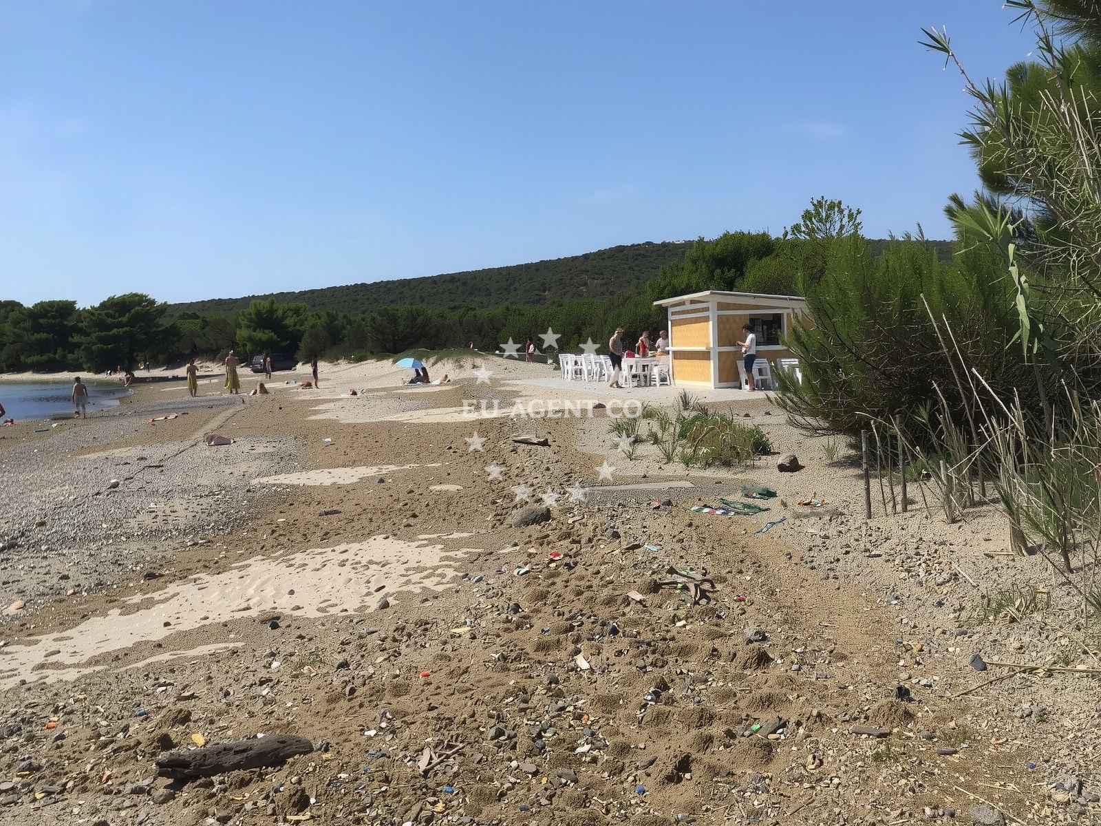 Beach facilities and surroundings at Przine beach in Obrada Hrgovi?a 36, Veli Lošinj