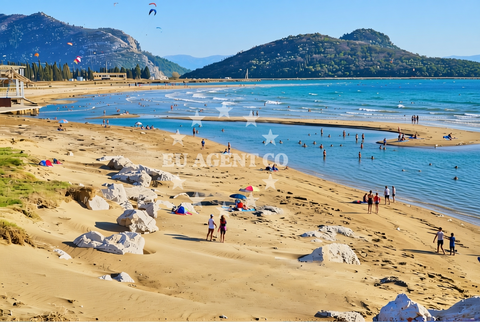 Shoreline and swimming area at Pržinovac: beaches and coves in Pržinovac