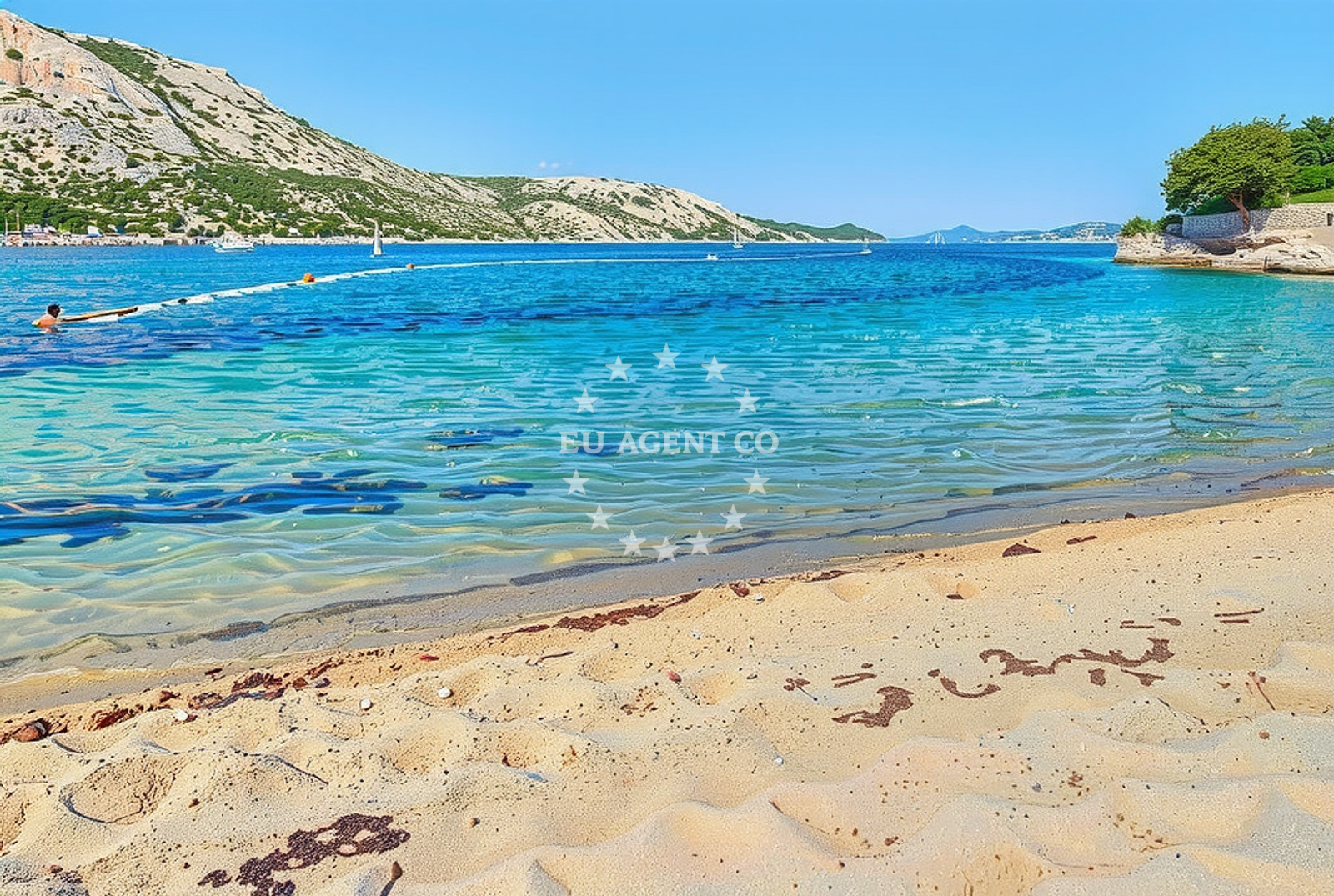 Additional view of Pudarica beach in 574 Barbat, Rab