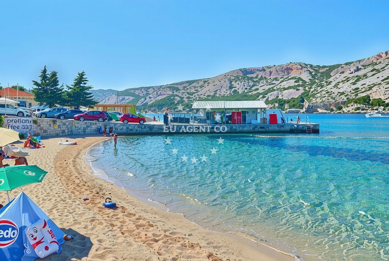 Additional view of Pudarica beach in 574 Barbat, Rab