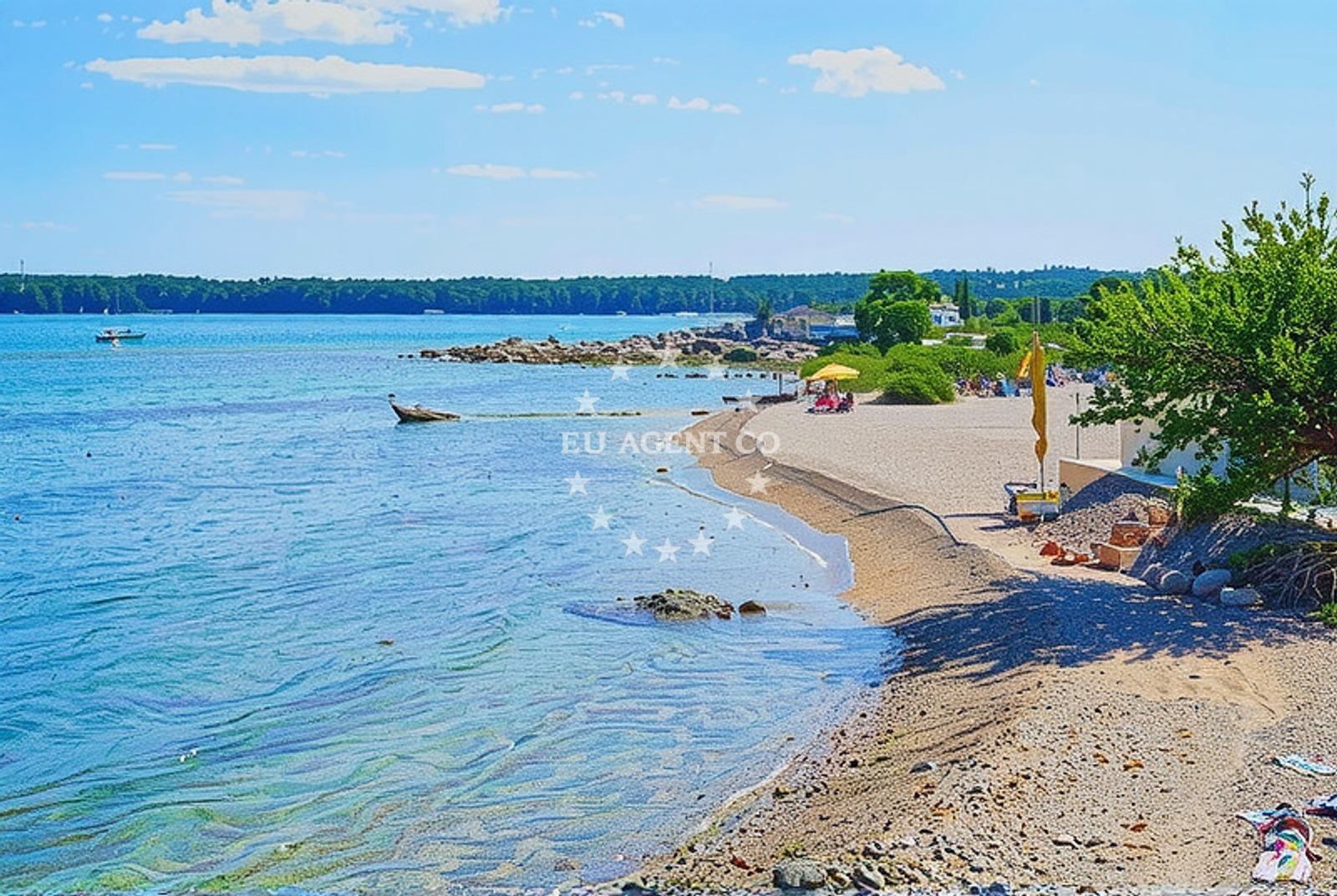 Additional view of Punat beach in , Kornić