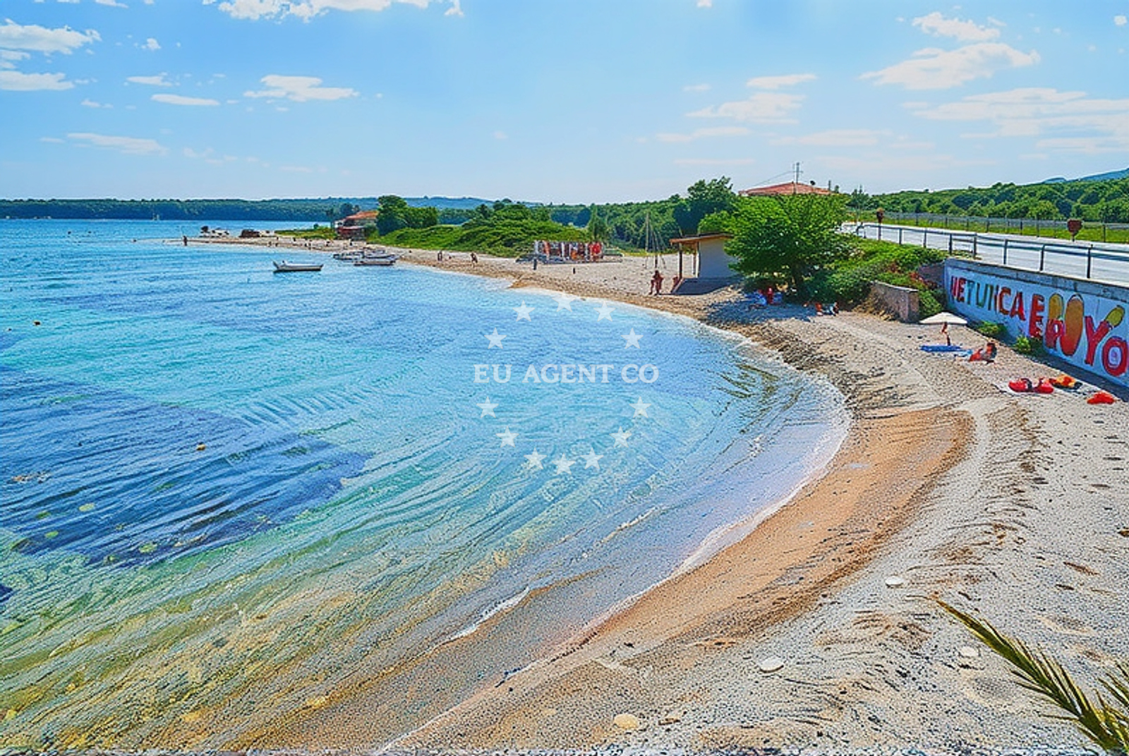 Additional view of Punat beach in , Kornić
