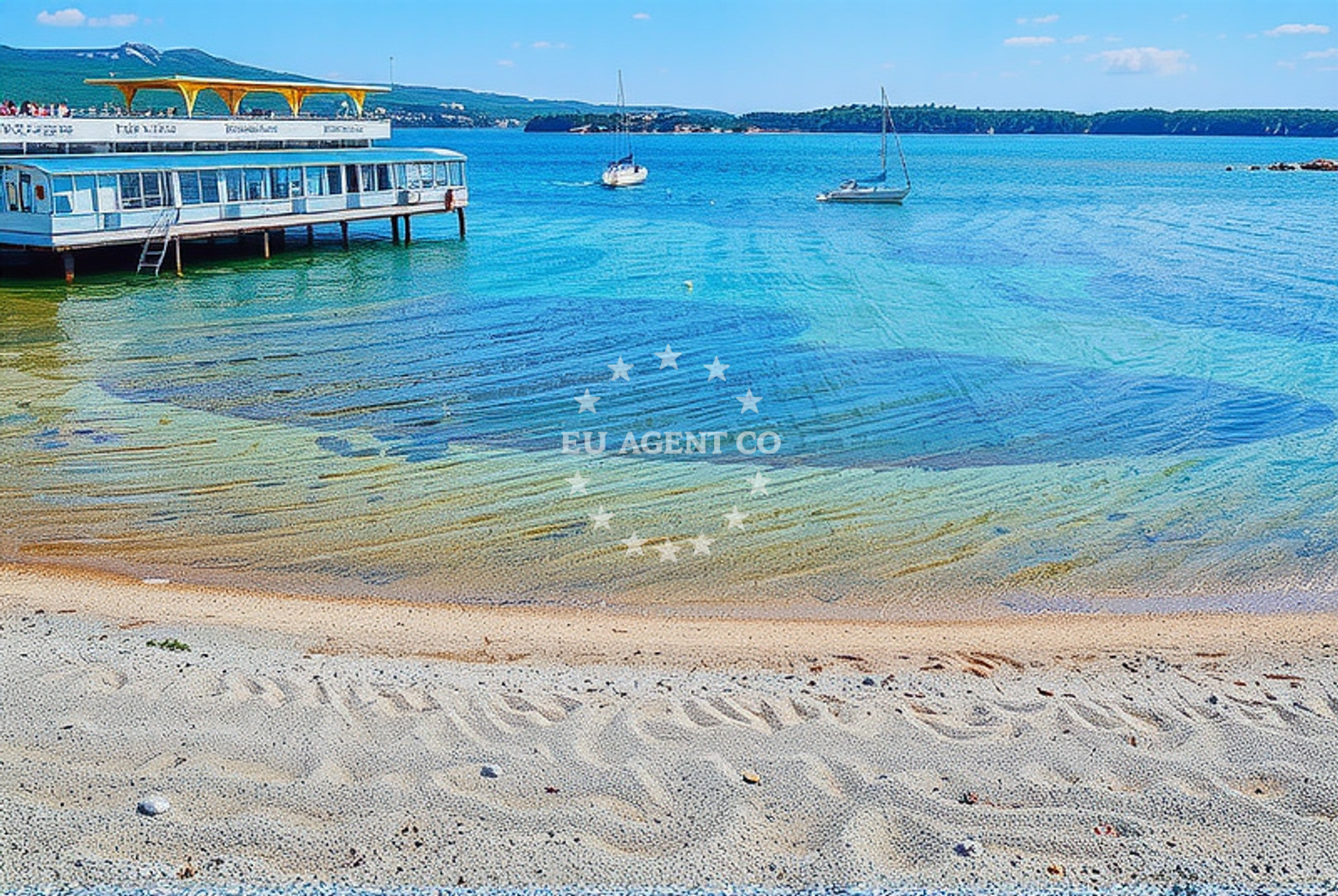 Additional view of Punat beach in , Kornić