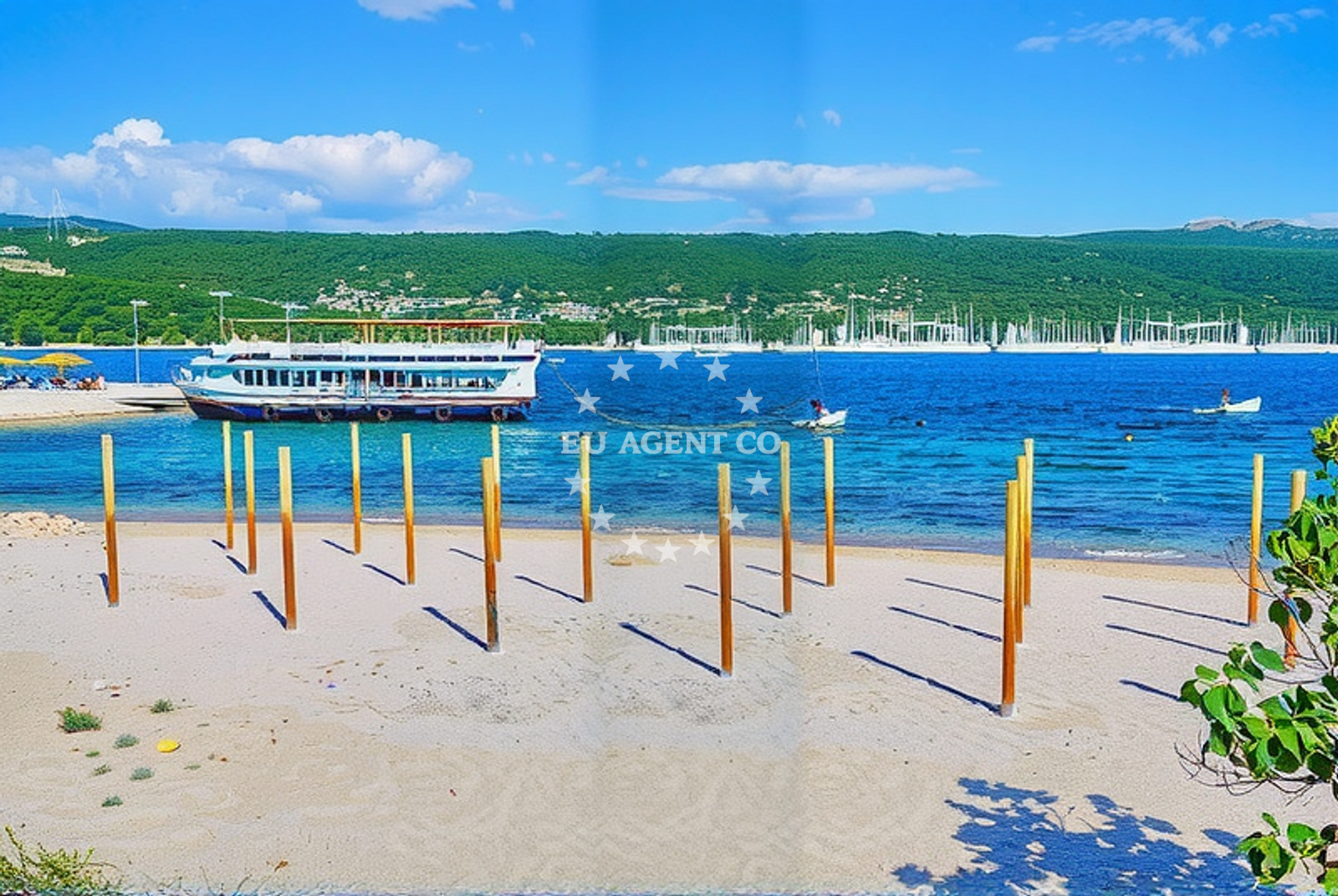 Additional view of Punat beach in , Kornić