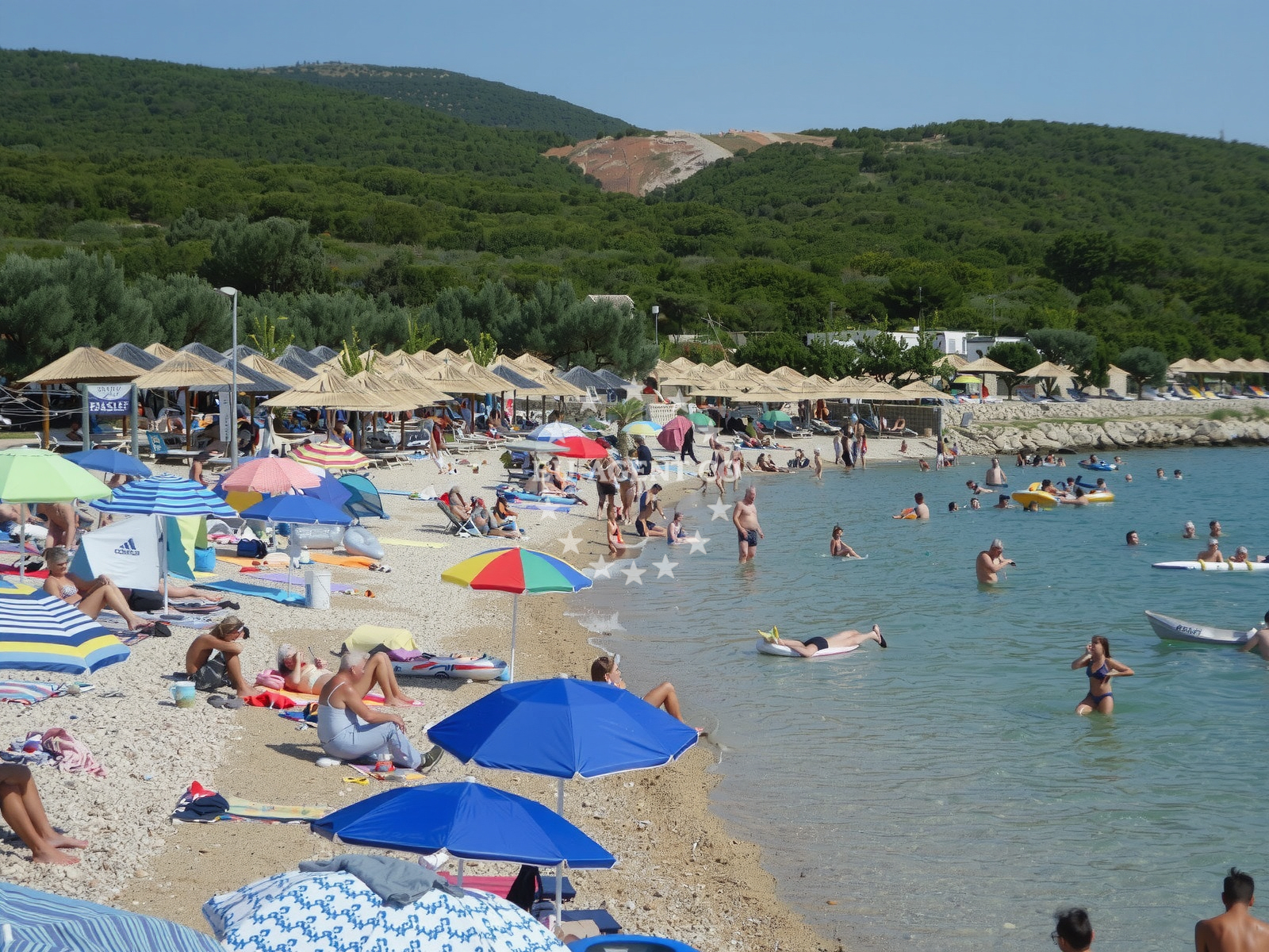 Sea and coastal view of Punat beach II in Buka ulica 15, Punat