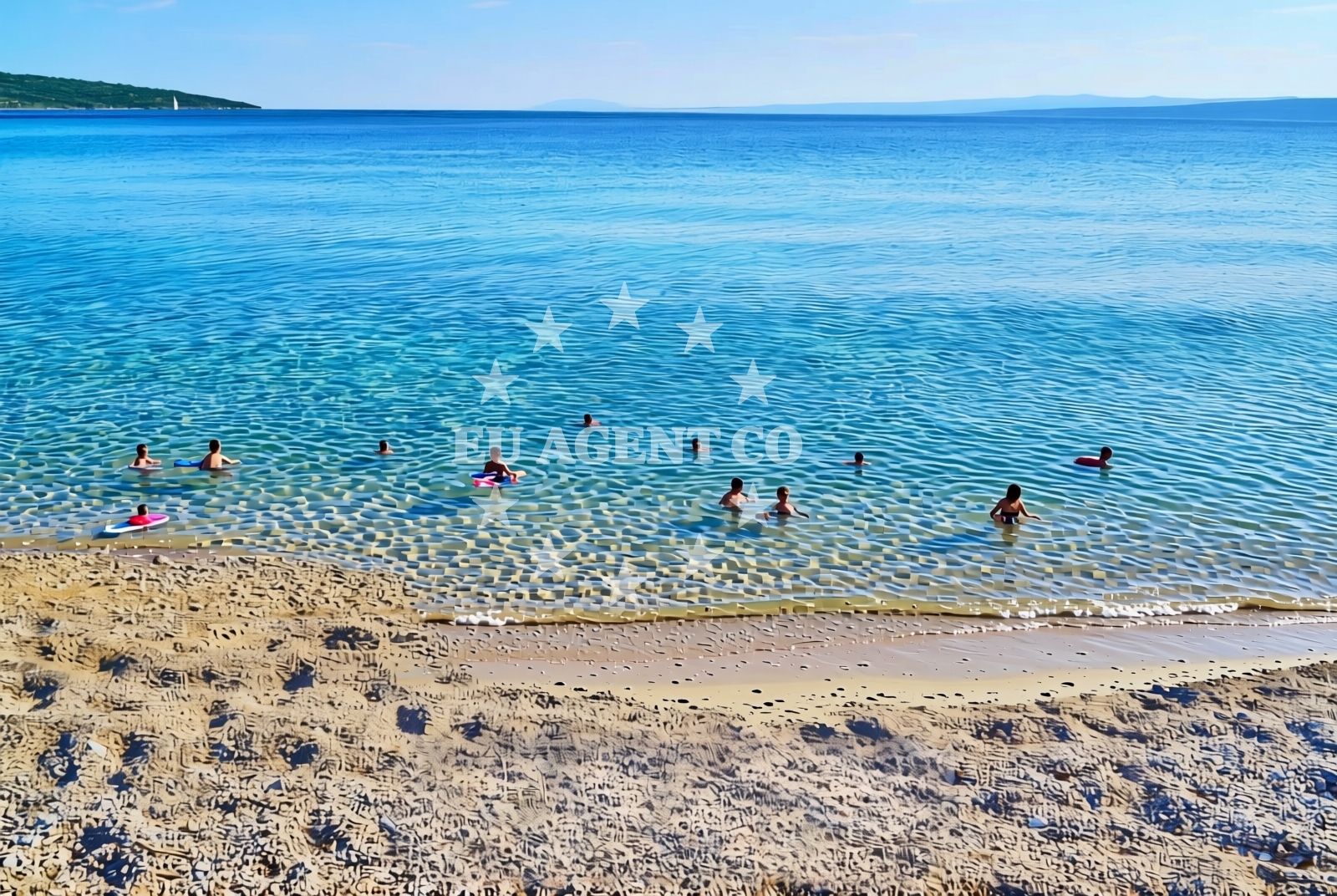 Sea and coastal view of Punat (Krk): beaches and coves (10) in Punat (Krk)
